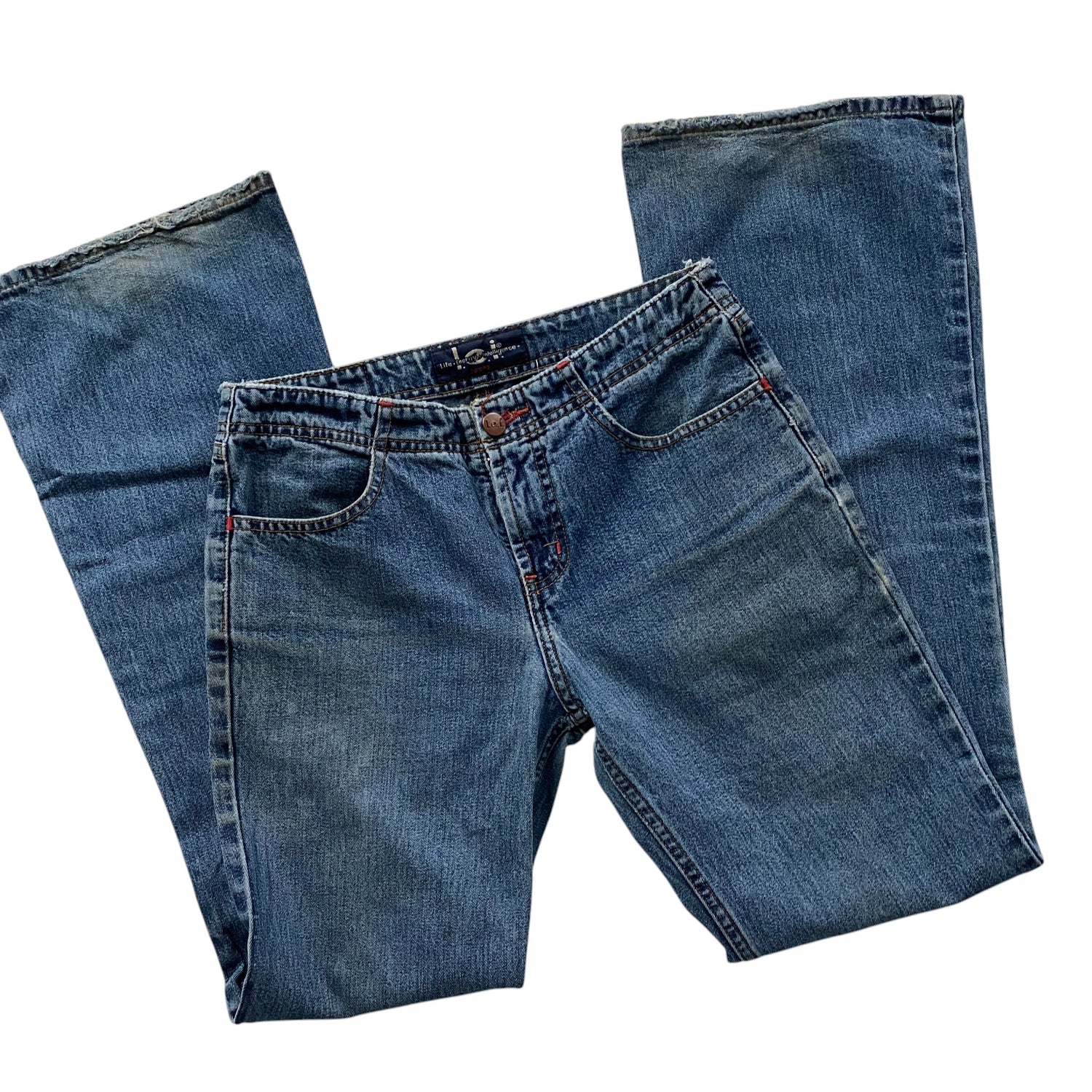 Y2k L.e.i. Medium Wash Low Rise Flare Jeans