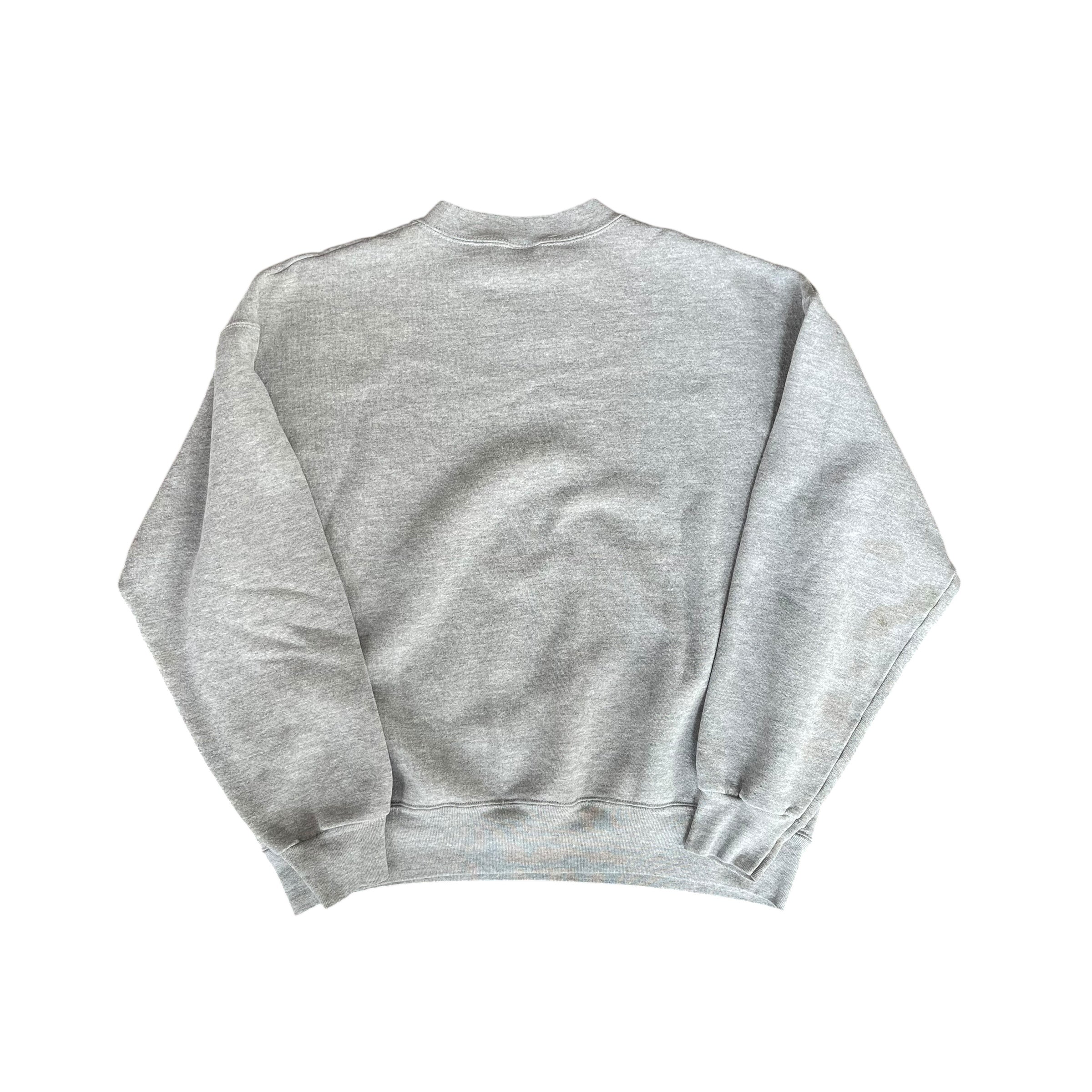 Vintage Minnesota Vikings Puff Print Gray Crewneck