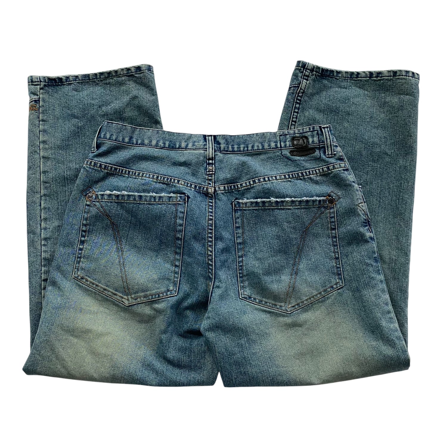 Y2k Faded Wash Baggy Jeans