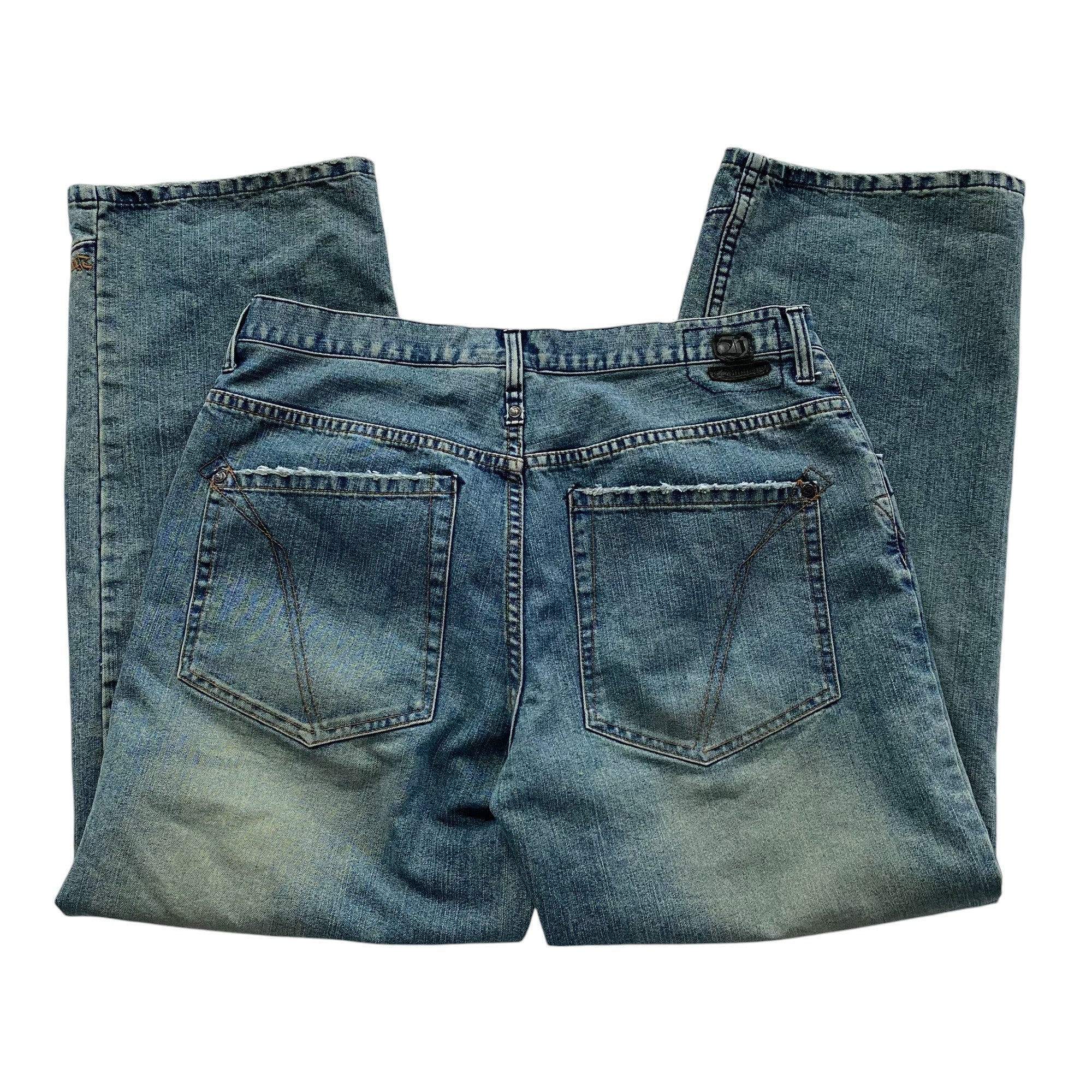 Y2k Faded Wash Baggy Jeans