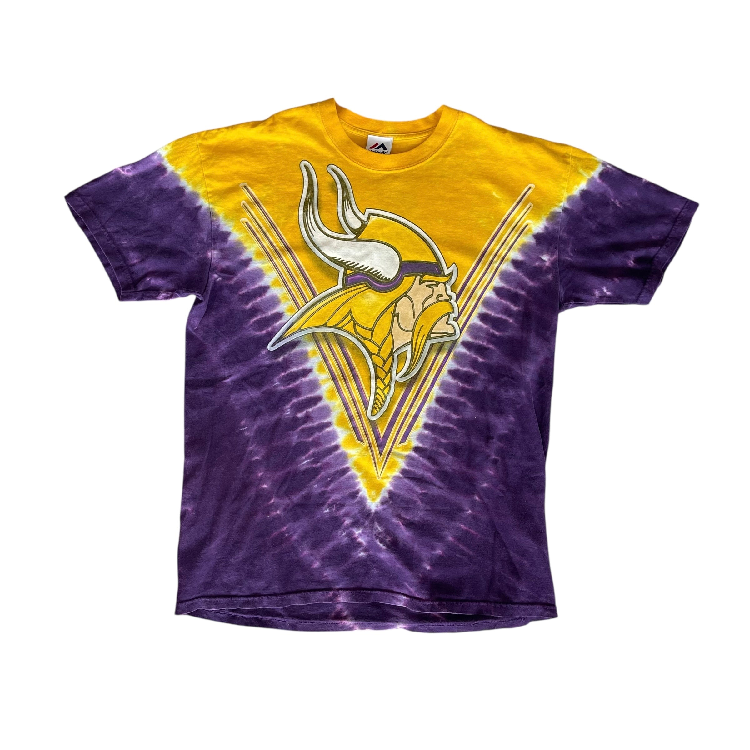 Vintage Minnesota Vikings Tie Dye Logo T-Shirt