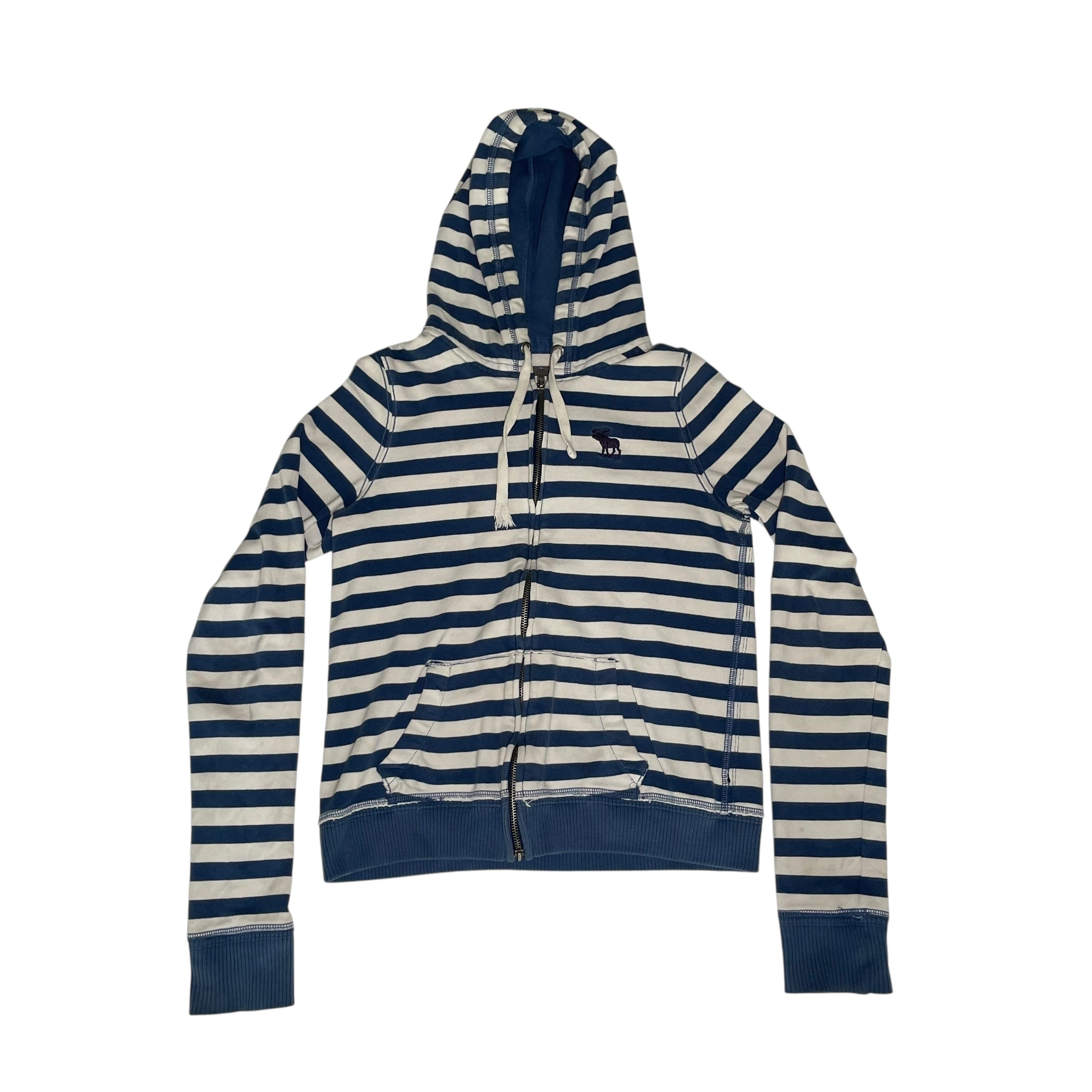 Vintage Abercrombie & Fitch Striped Zip-Up Sweatshirt