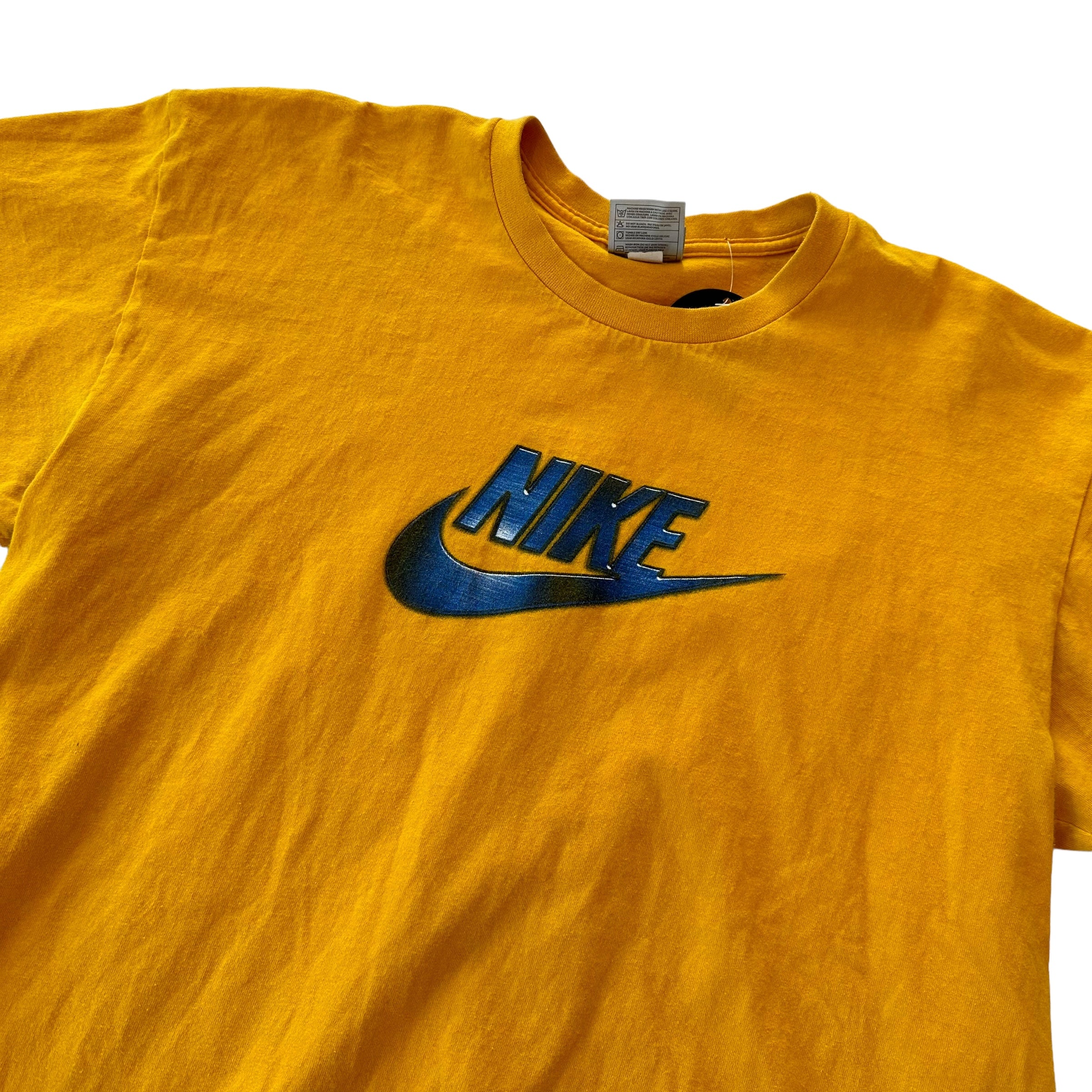 Y2k Nike Logo Yellow T-Shirt
