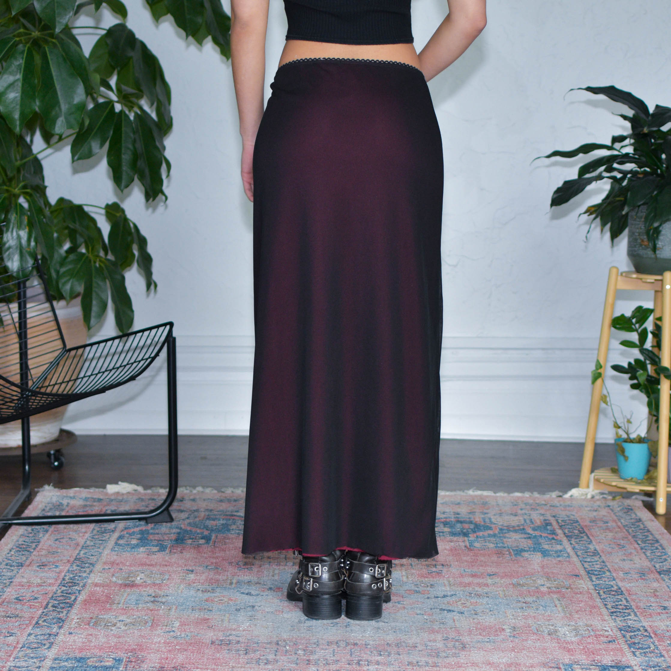 Y2k dELiAs Black Maxi Skirt