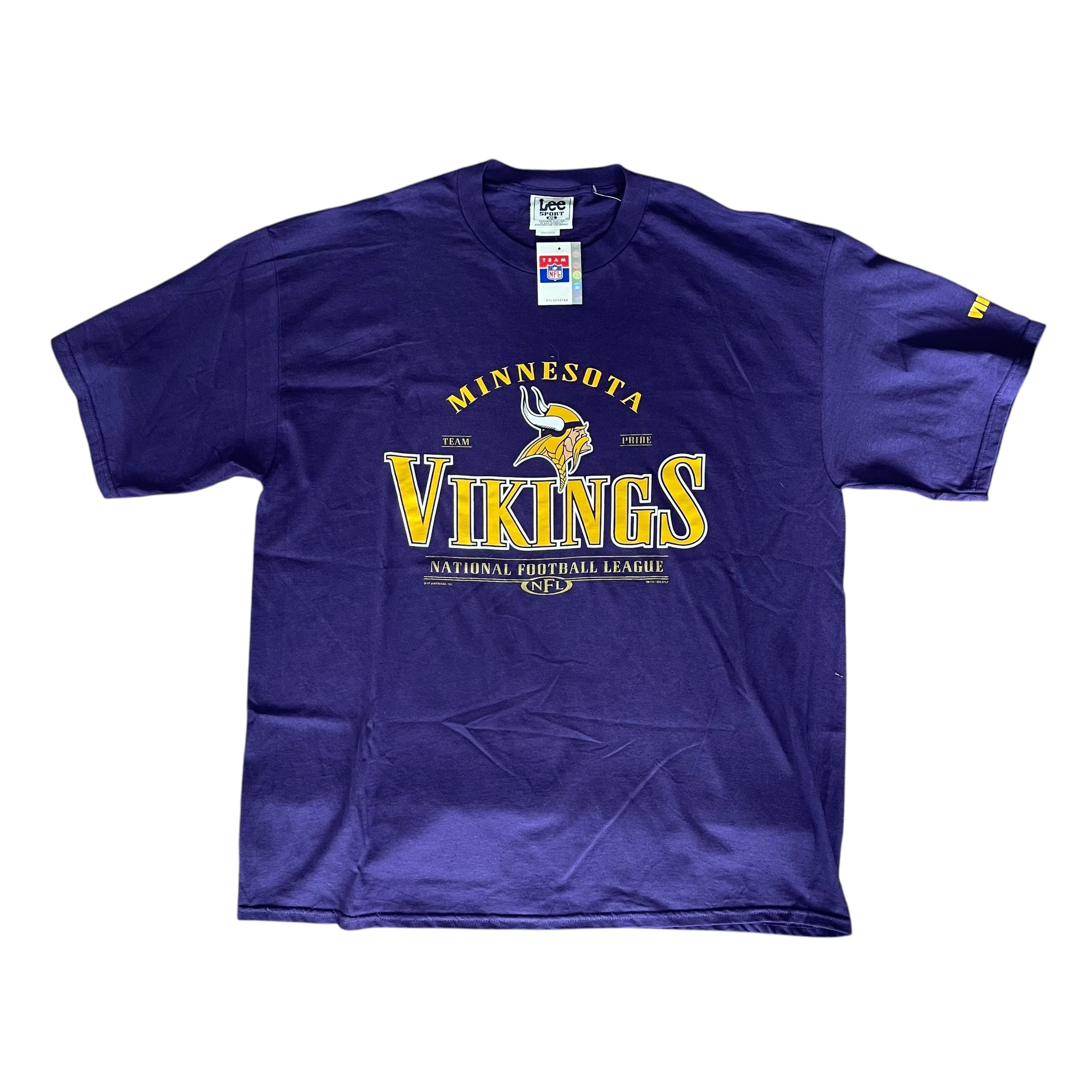 Vintage 1999 Minnesota Vikings Purple Graphic T-Shirt