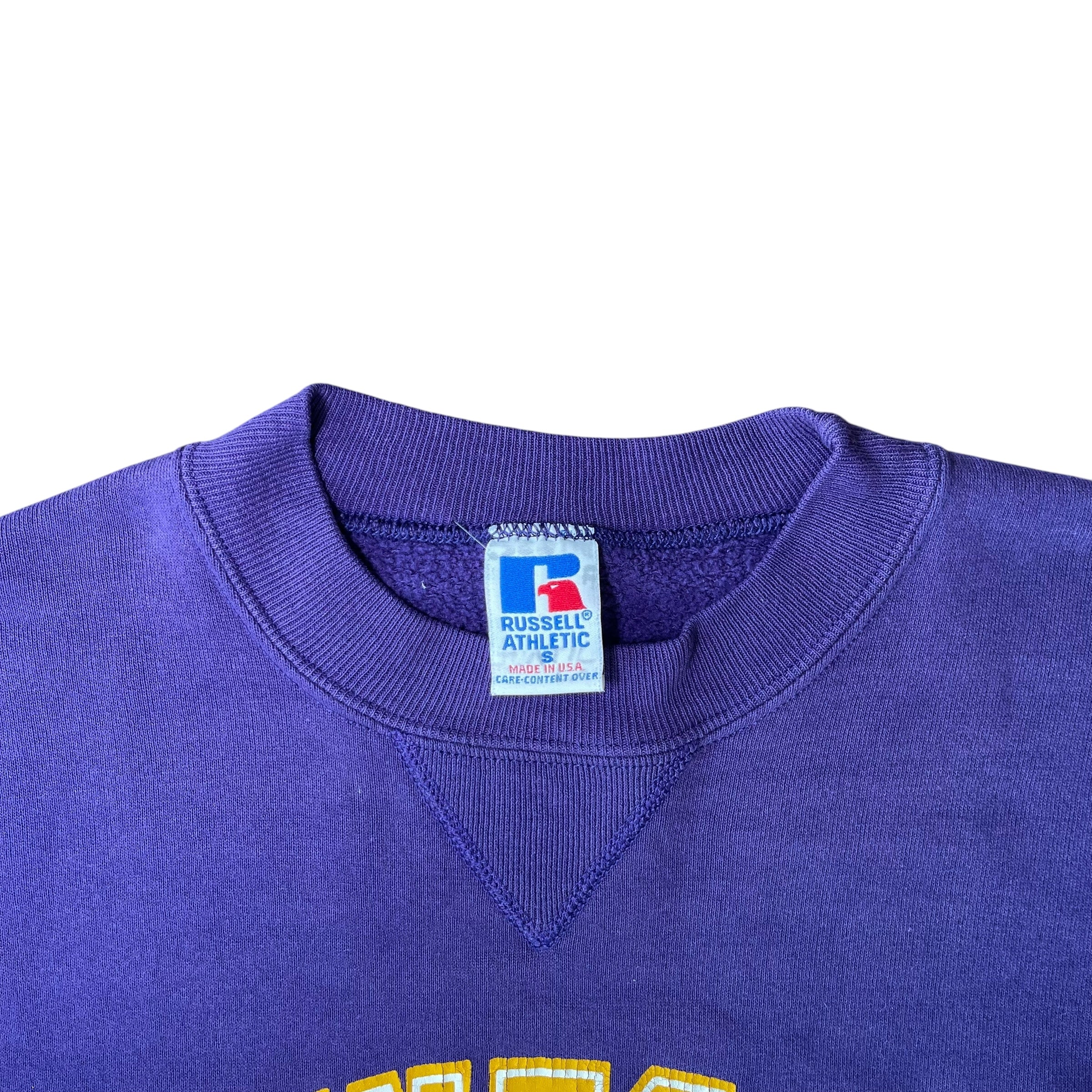 Vintage 1993 Minnesota Vikings Purple Spellout Crewneck