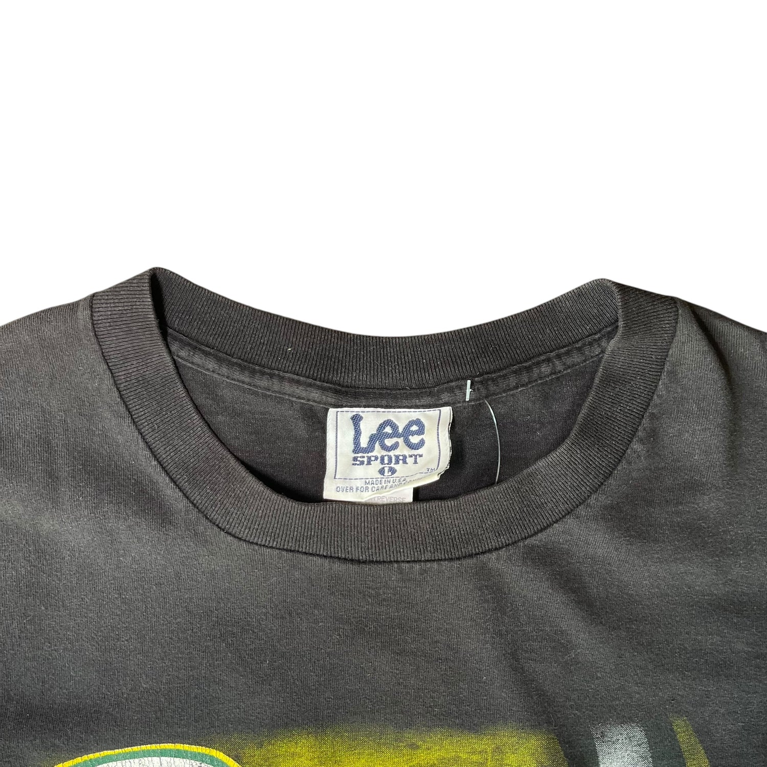 Vintage Lee Sport Green Bay Packers Black Graphic T-Shirt
