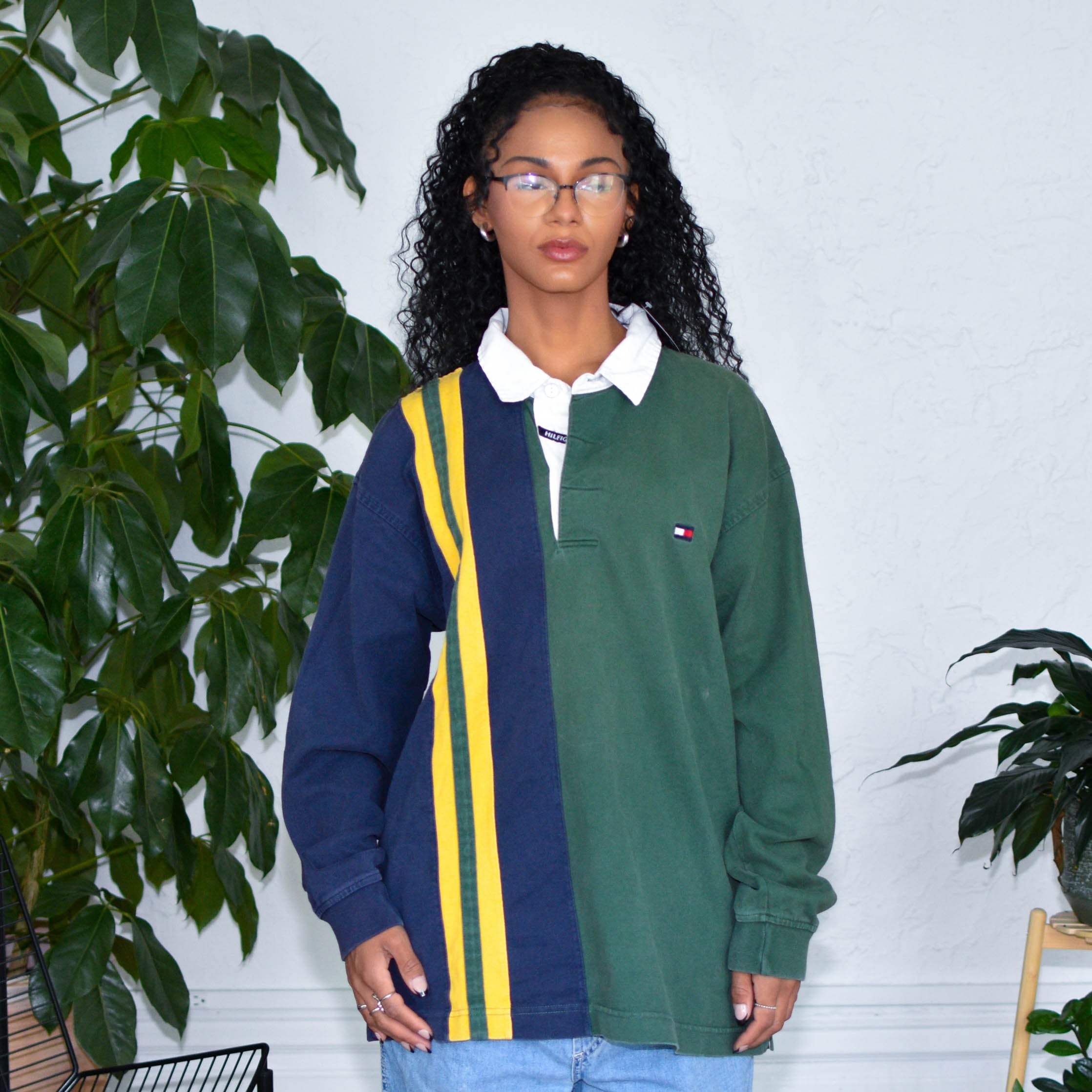 Vintage Tommy Hilfiger Green Rugby Shirt
