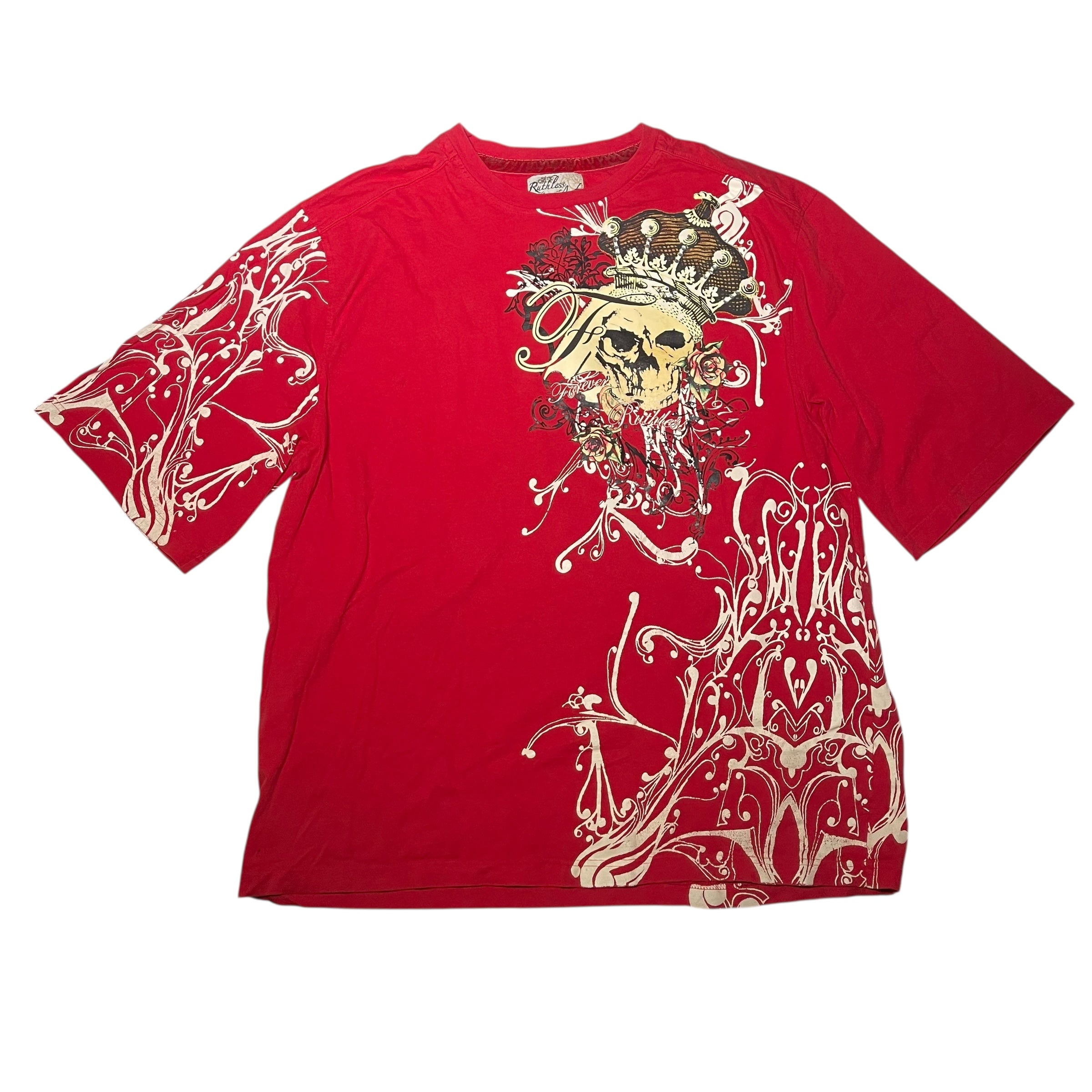Y2K Ruthless Art AOP Skull T-Shirt