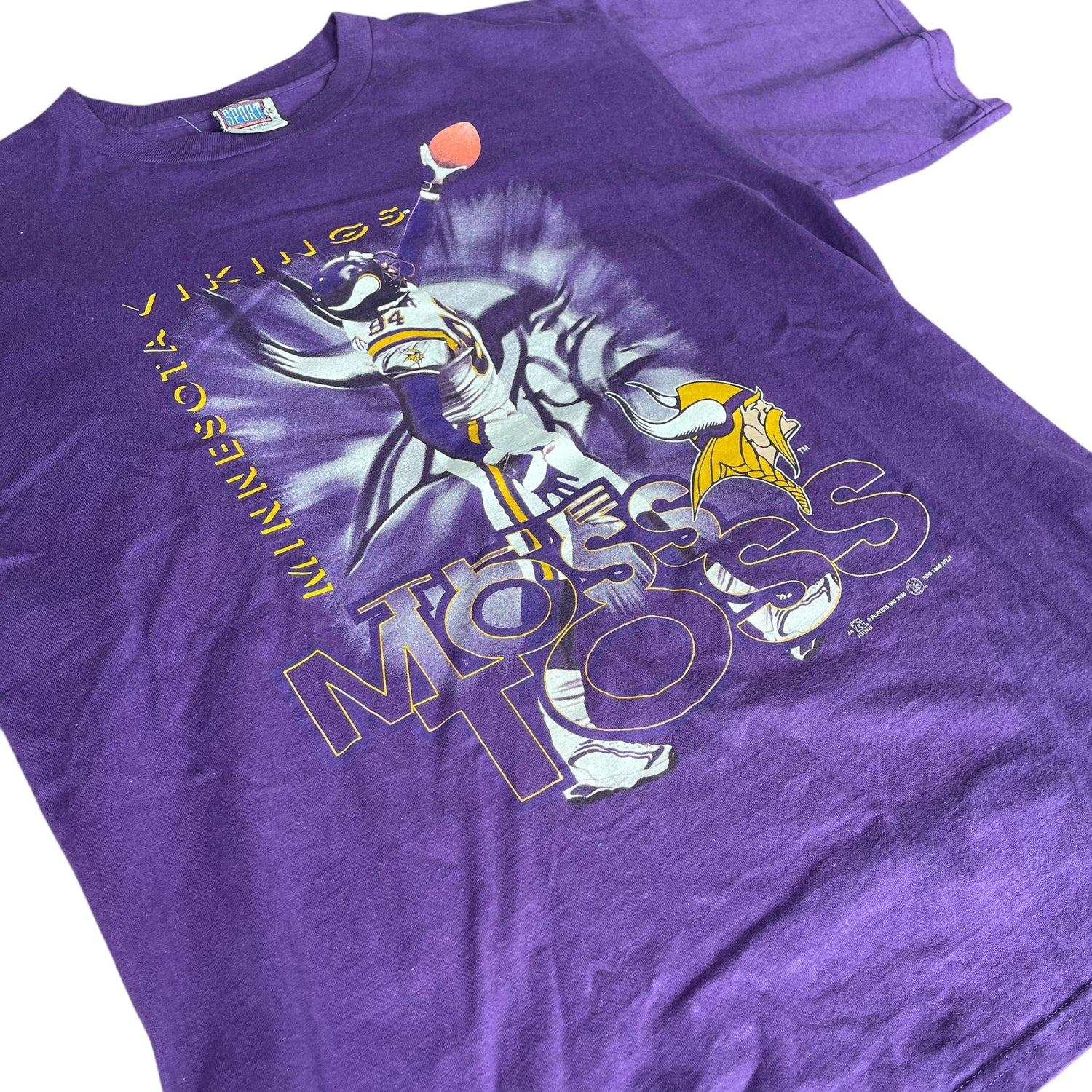 Vintage 1998 Minnesota Vikings Randy Moss Graphic T-Shirt