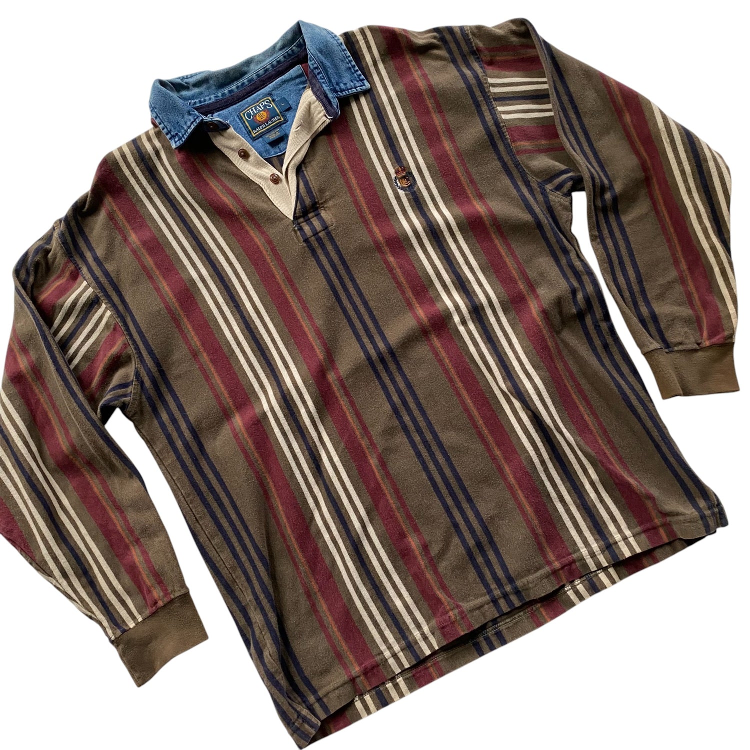Vintage Chaps by Ralph Lauren Striped Polo