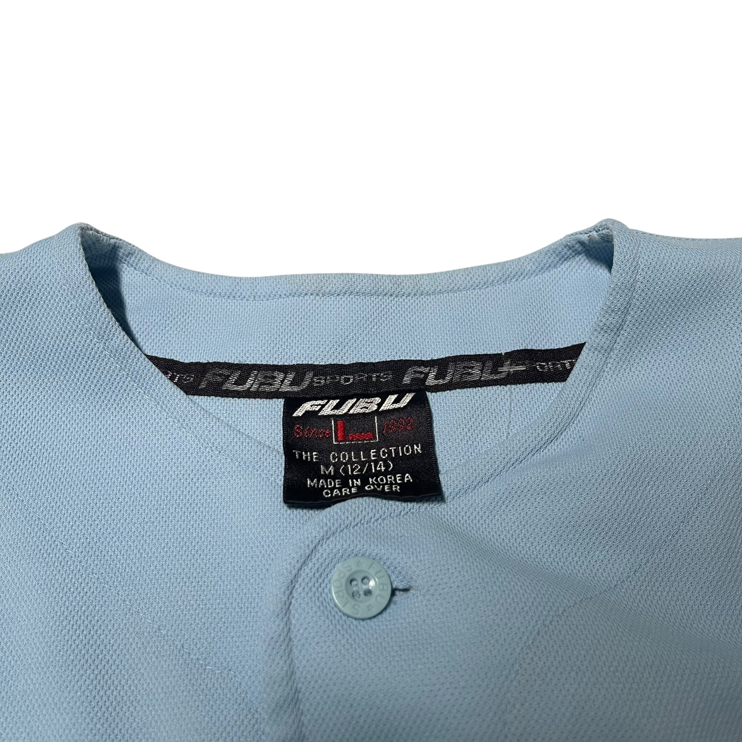 Vintage Y2K FUBU Baby Blue Baseball Jersey