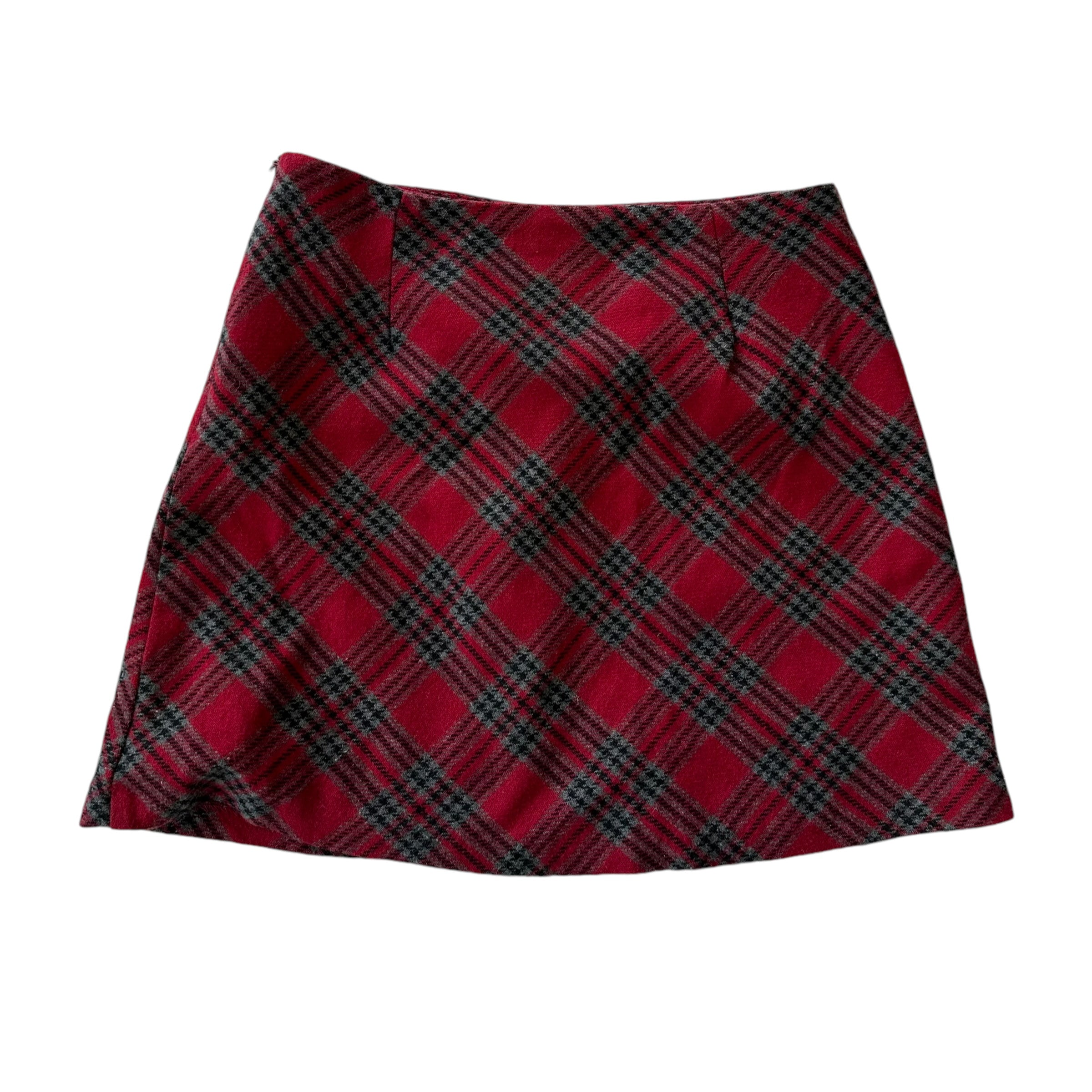 Vintage Red Plaid Mini Skirt