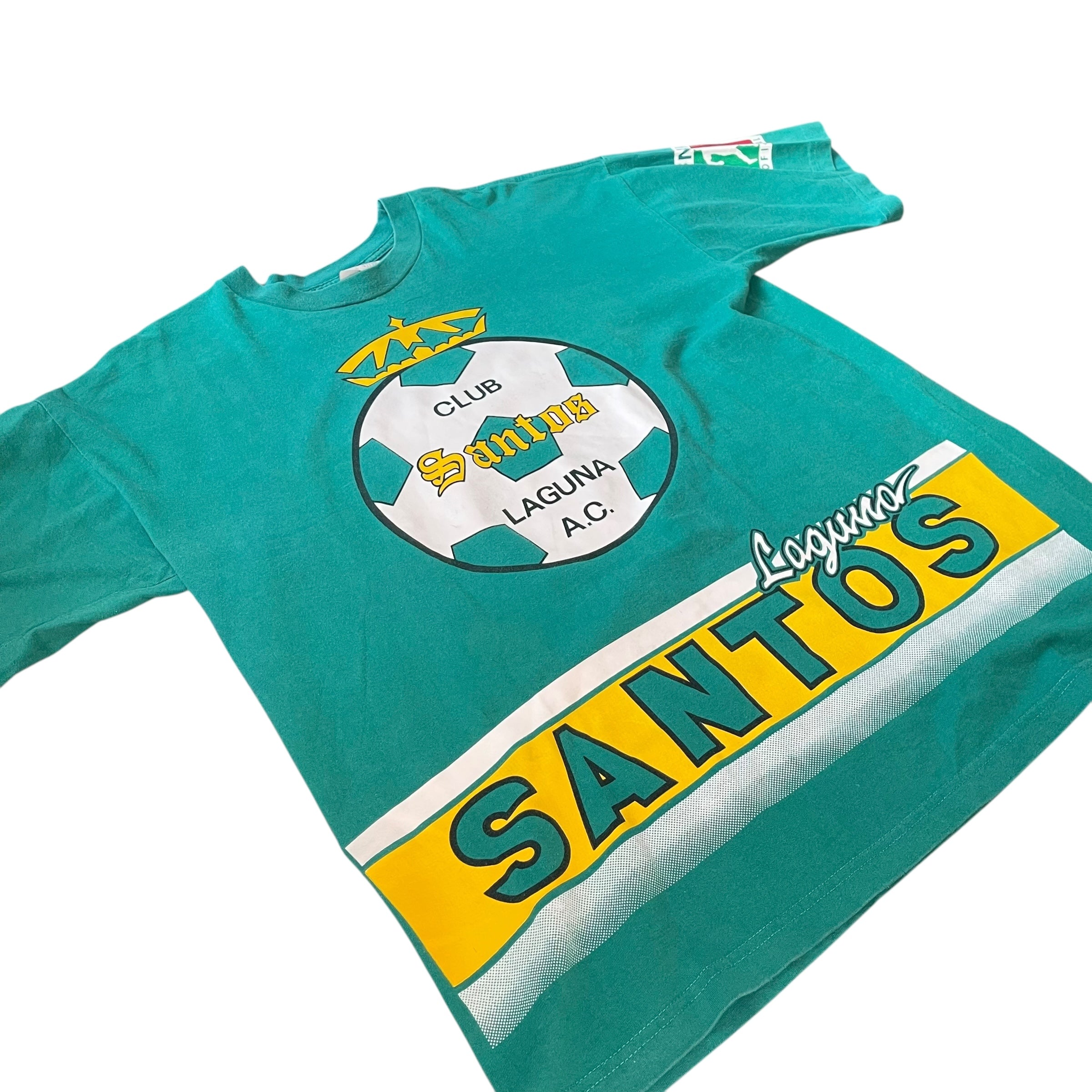 Vintage 90s Club Santos Laguna All-Over-Print T-Shirt