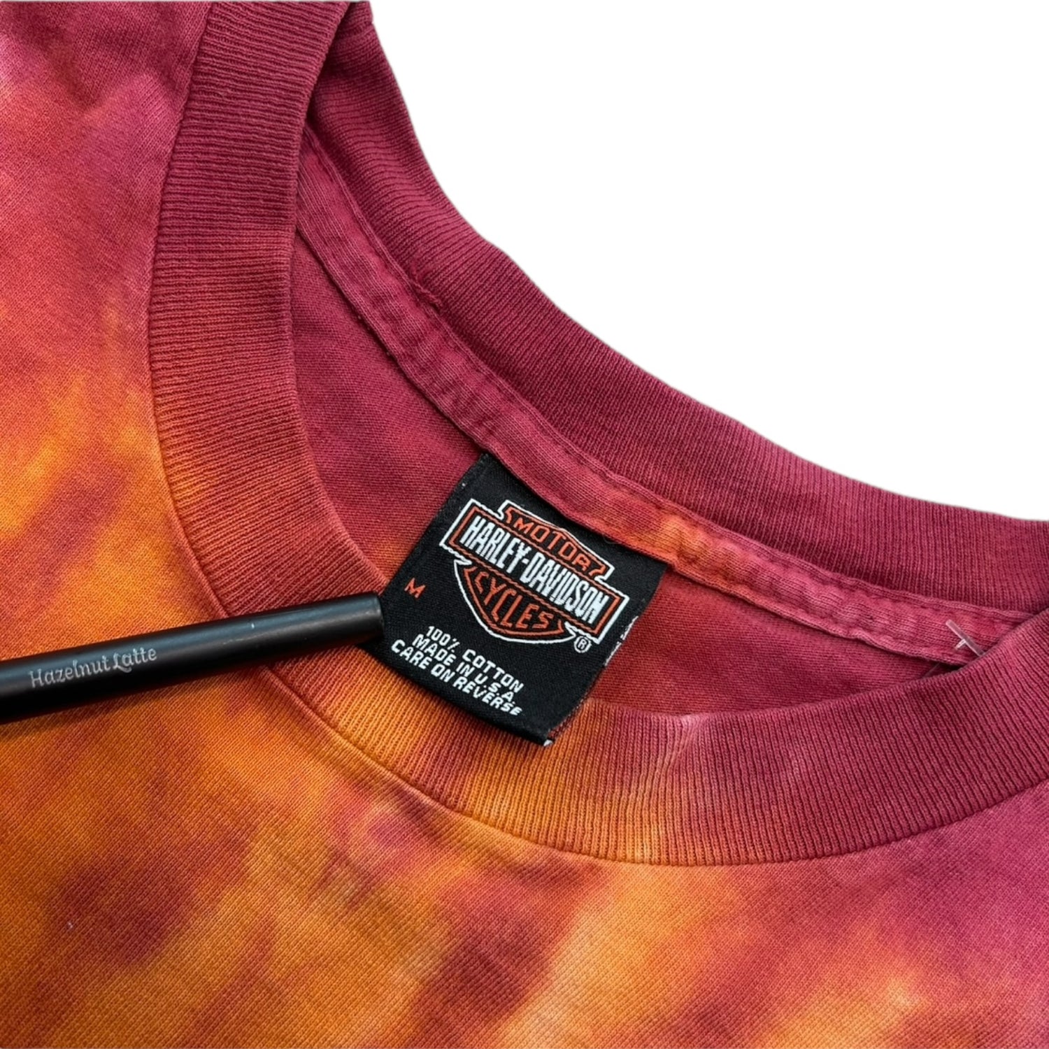 Vintage Harley Davidson Flame Graphic Long Sleeve T-Shirt