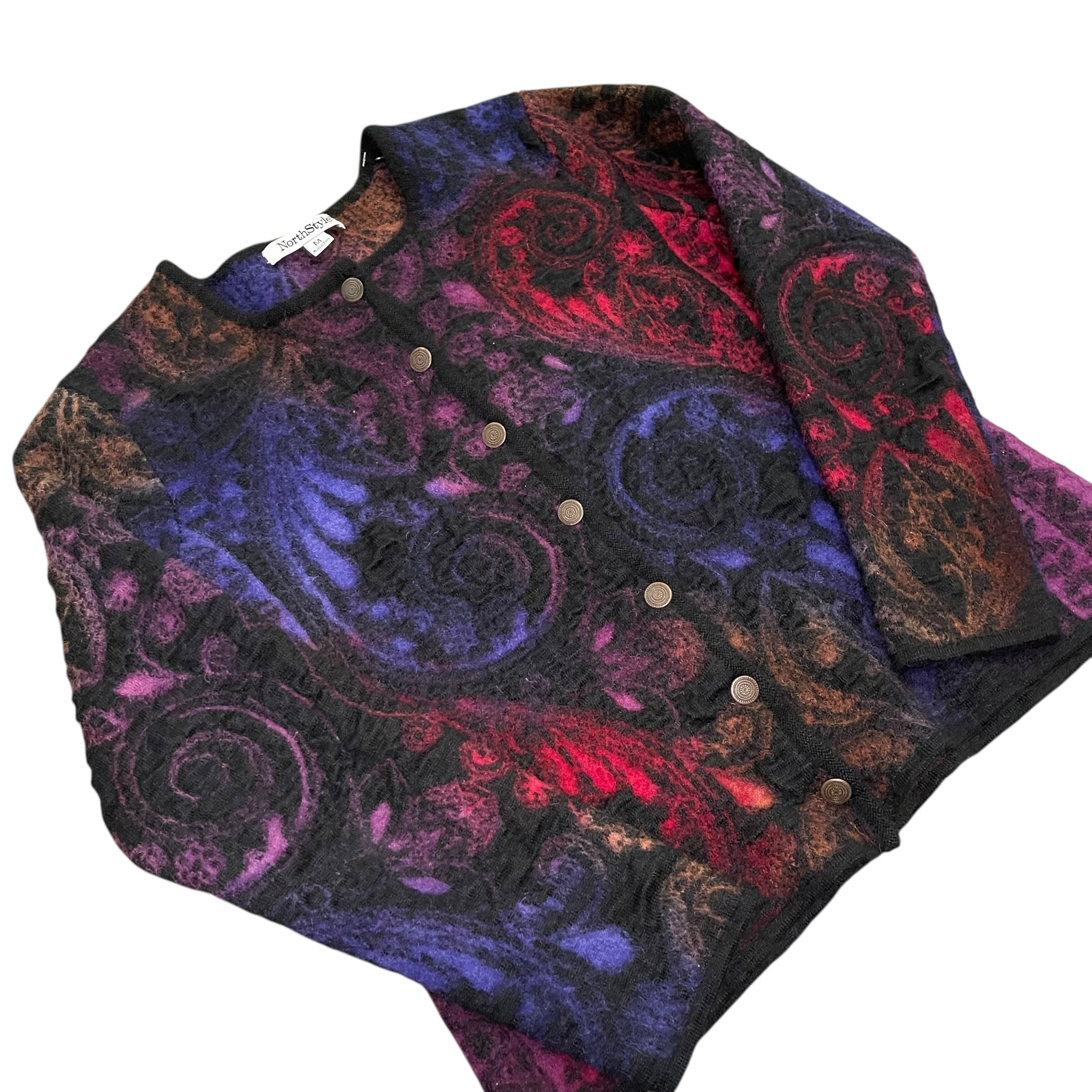 Vintage Femme Alpaca Wool Button-up Cardigan