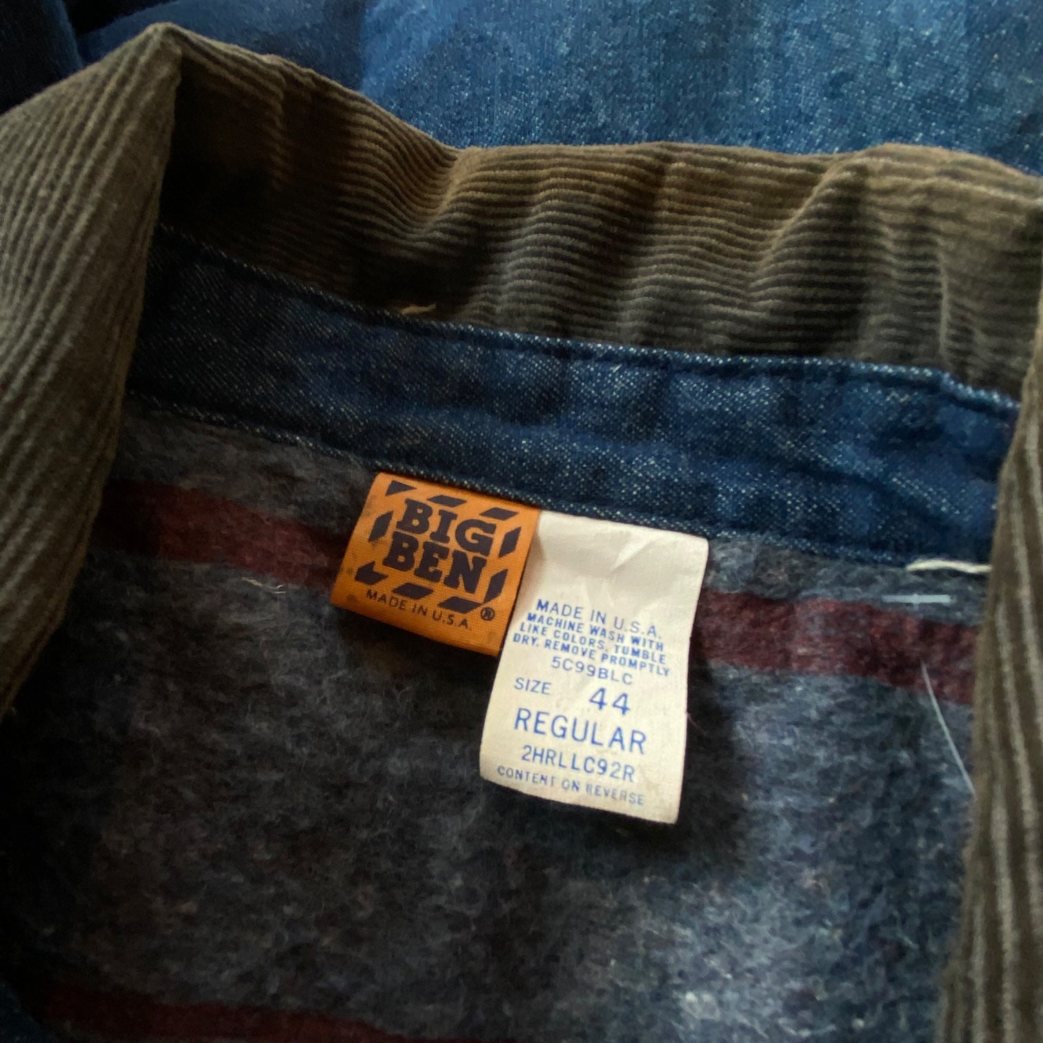 Vintage Big Ben Blanket-Lined Chore Jacket