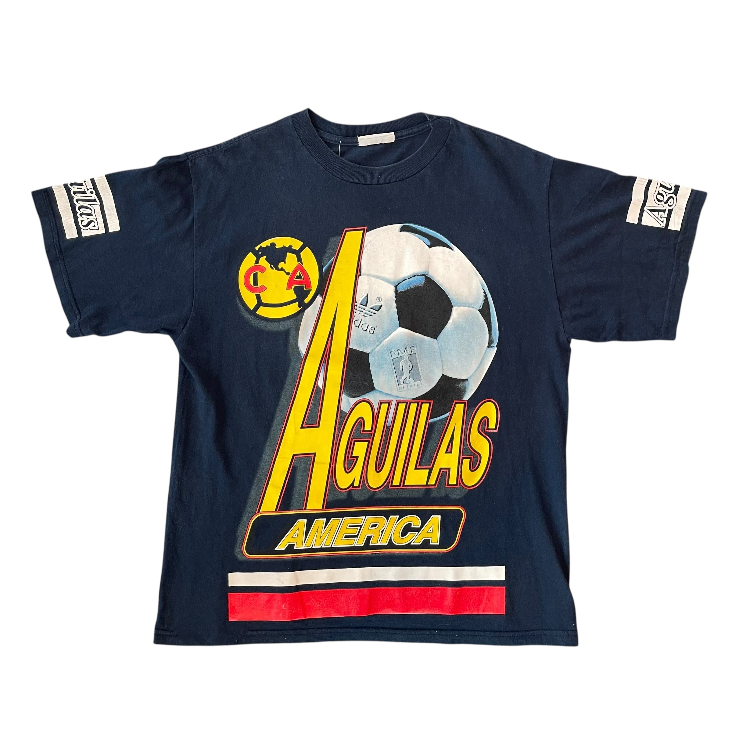 Vintage 90s Club America Navy All-Over-Print T-Shirt