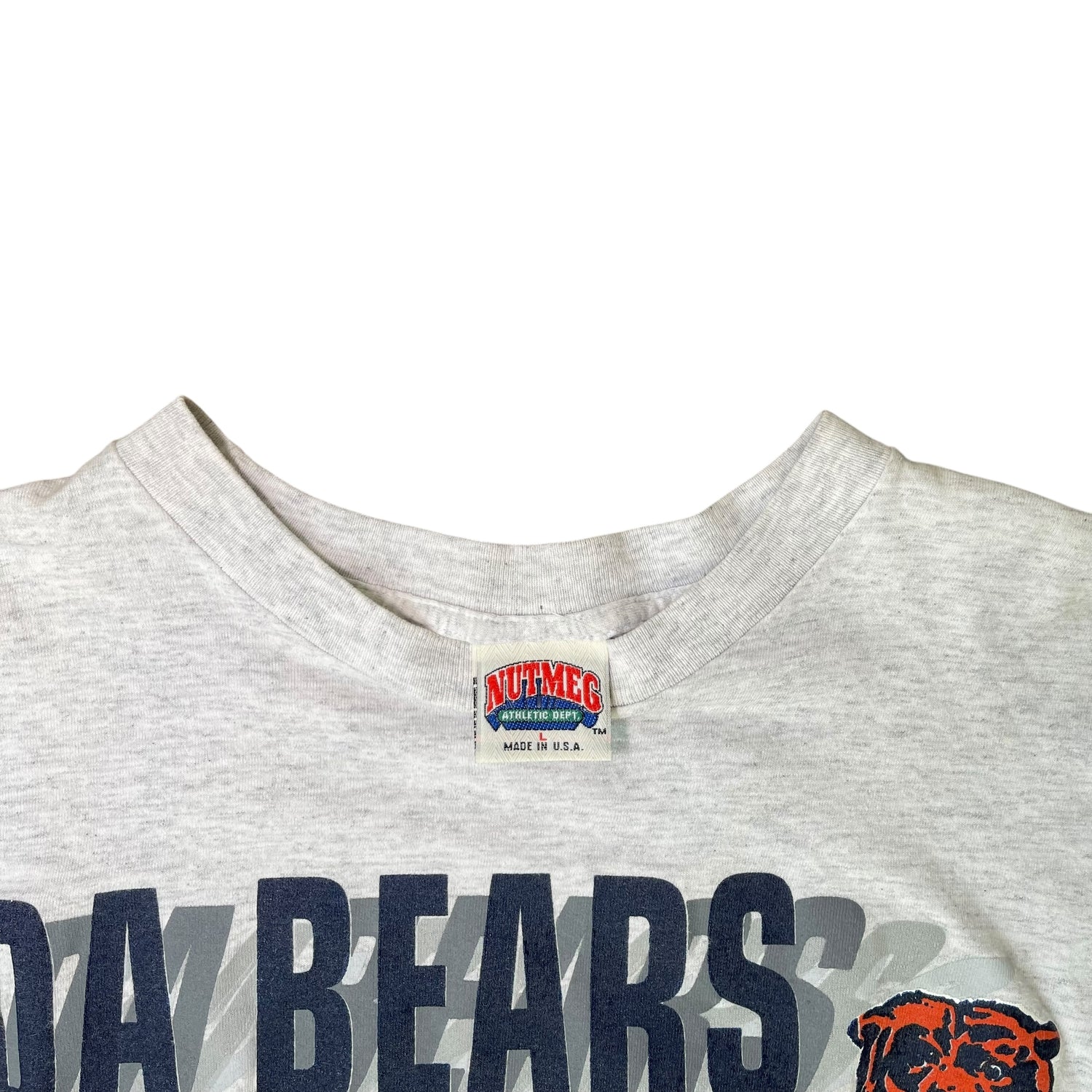 Vintage Chicago Bears Nutmeg Mills Gray Graphic T-Shirt