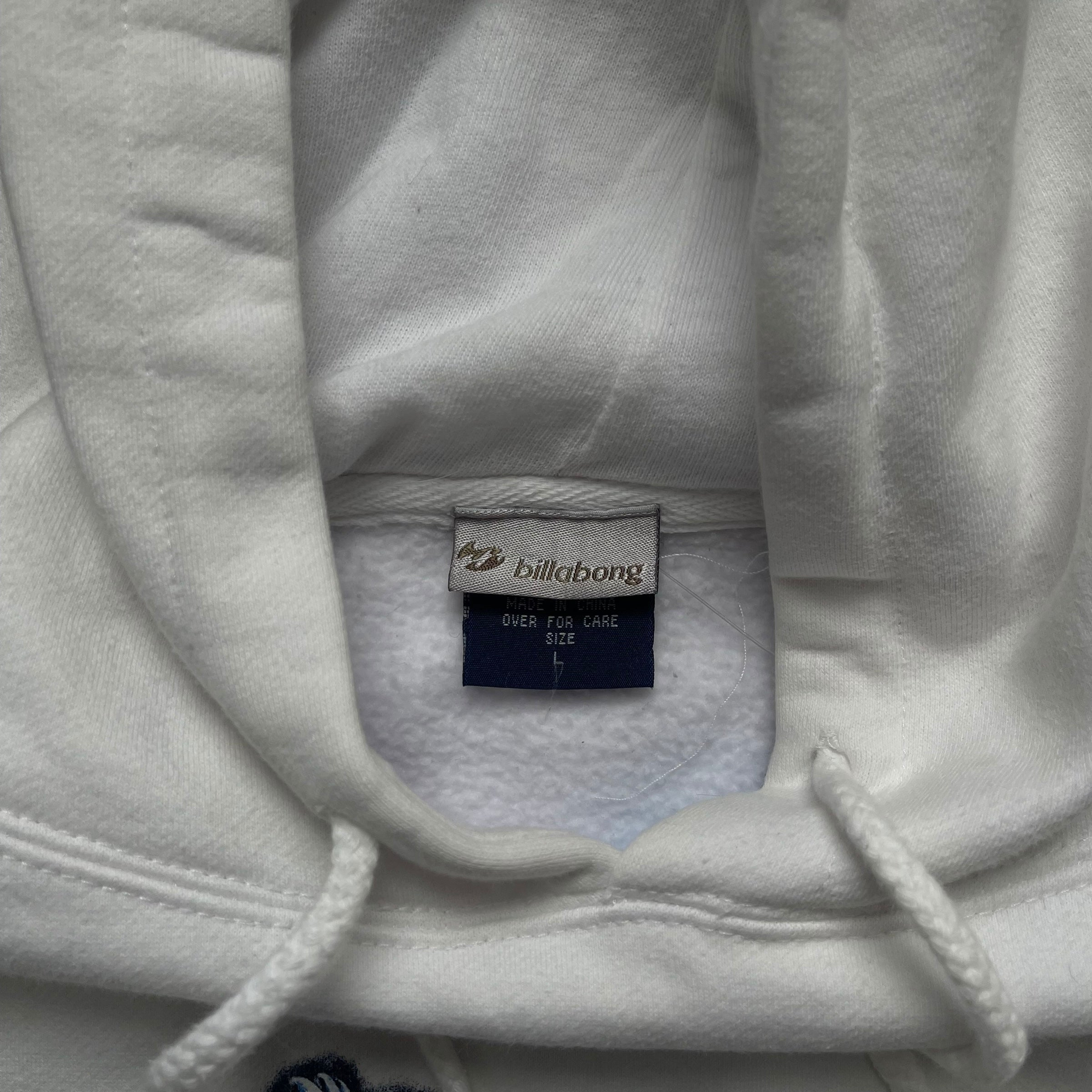 Y2K Billabong Femme Signature White Hoodie