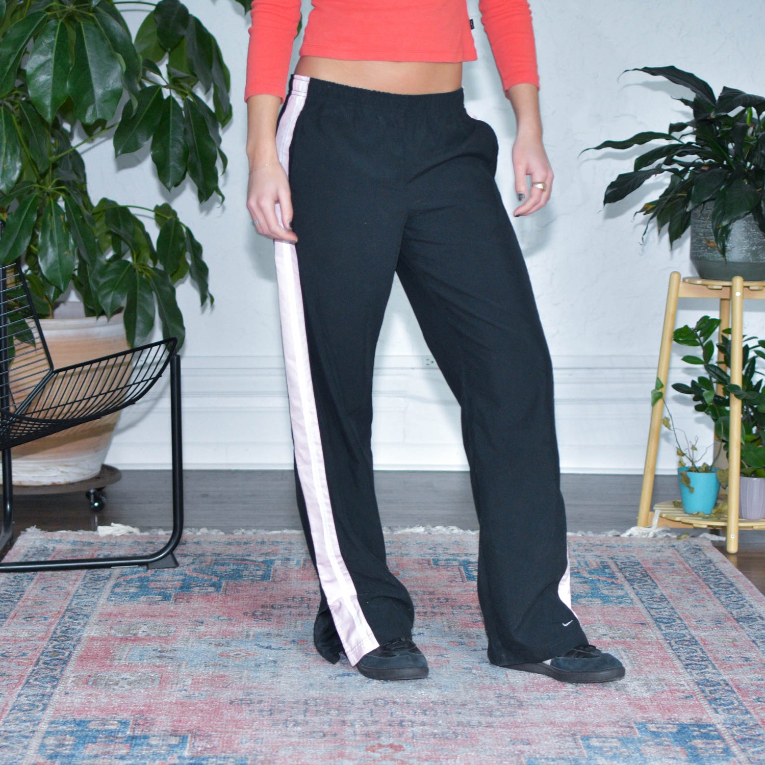 Y2k Nike Black & Pink Track Pants