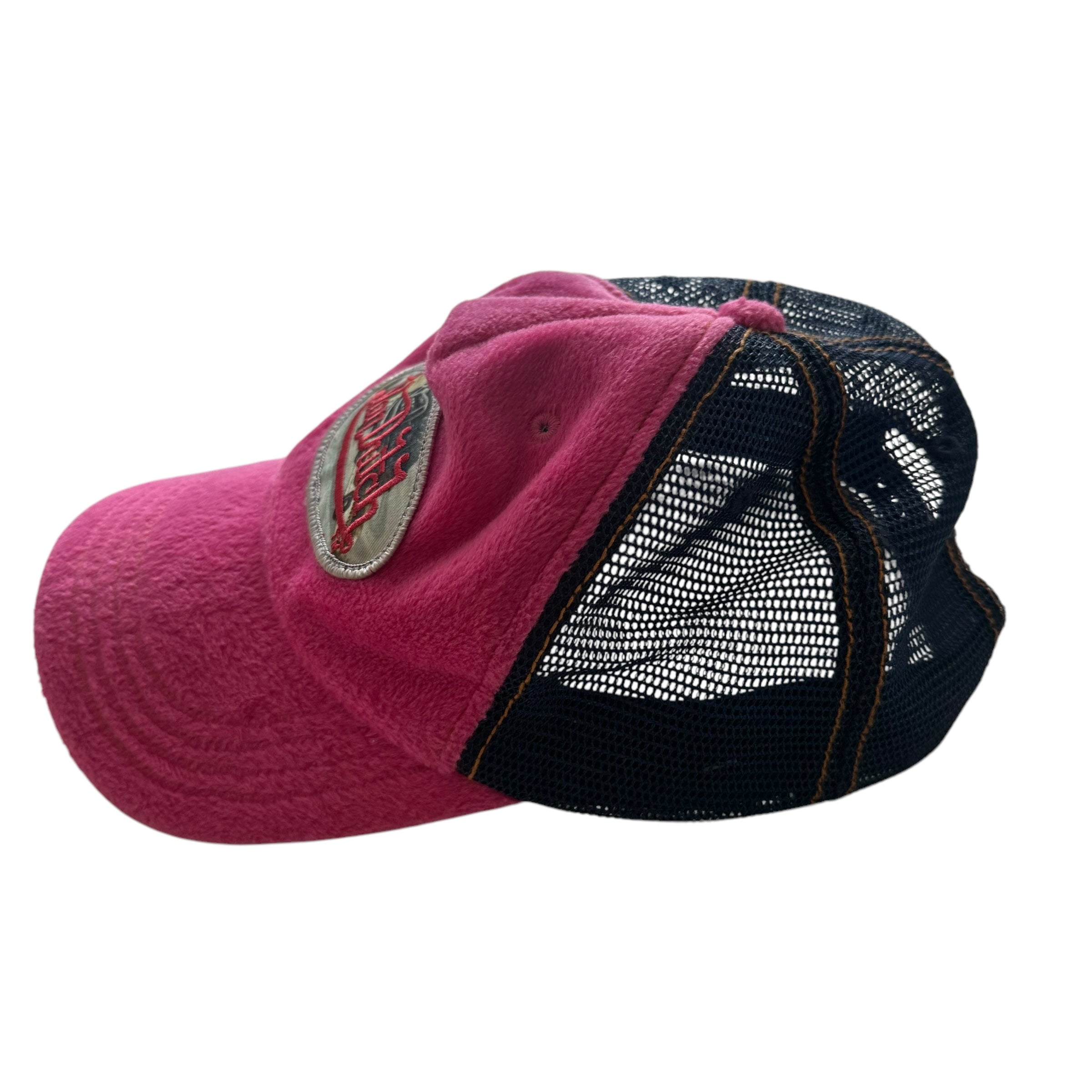 Y2k Von Dutch Pink Velvet Hat