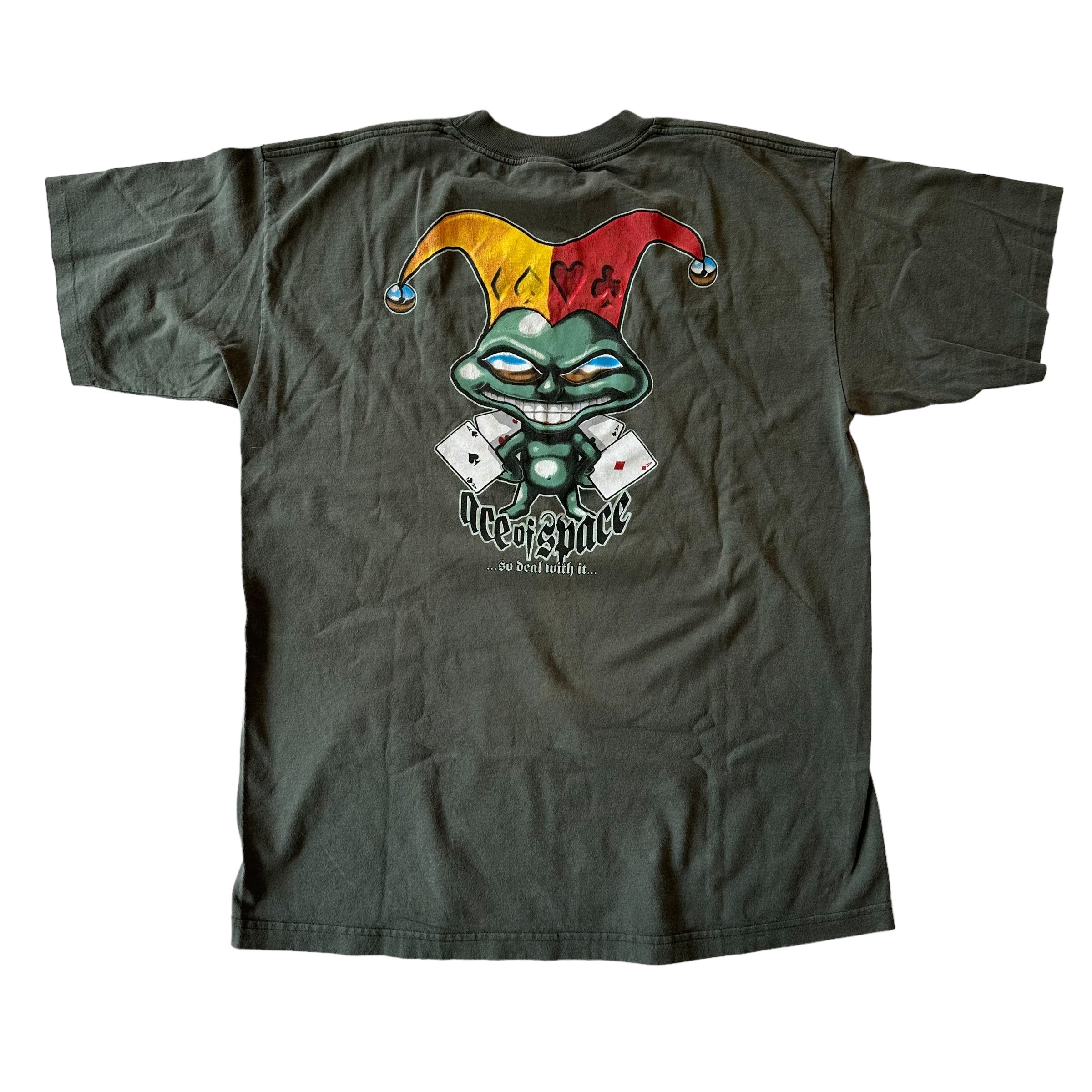 Y2k Green Utility ‘Ace of Space’ Graphic T-Shirt