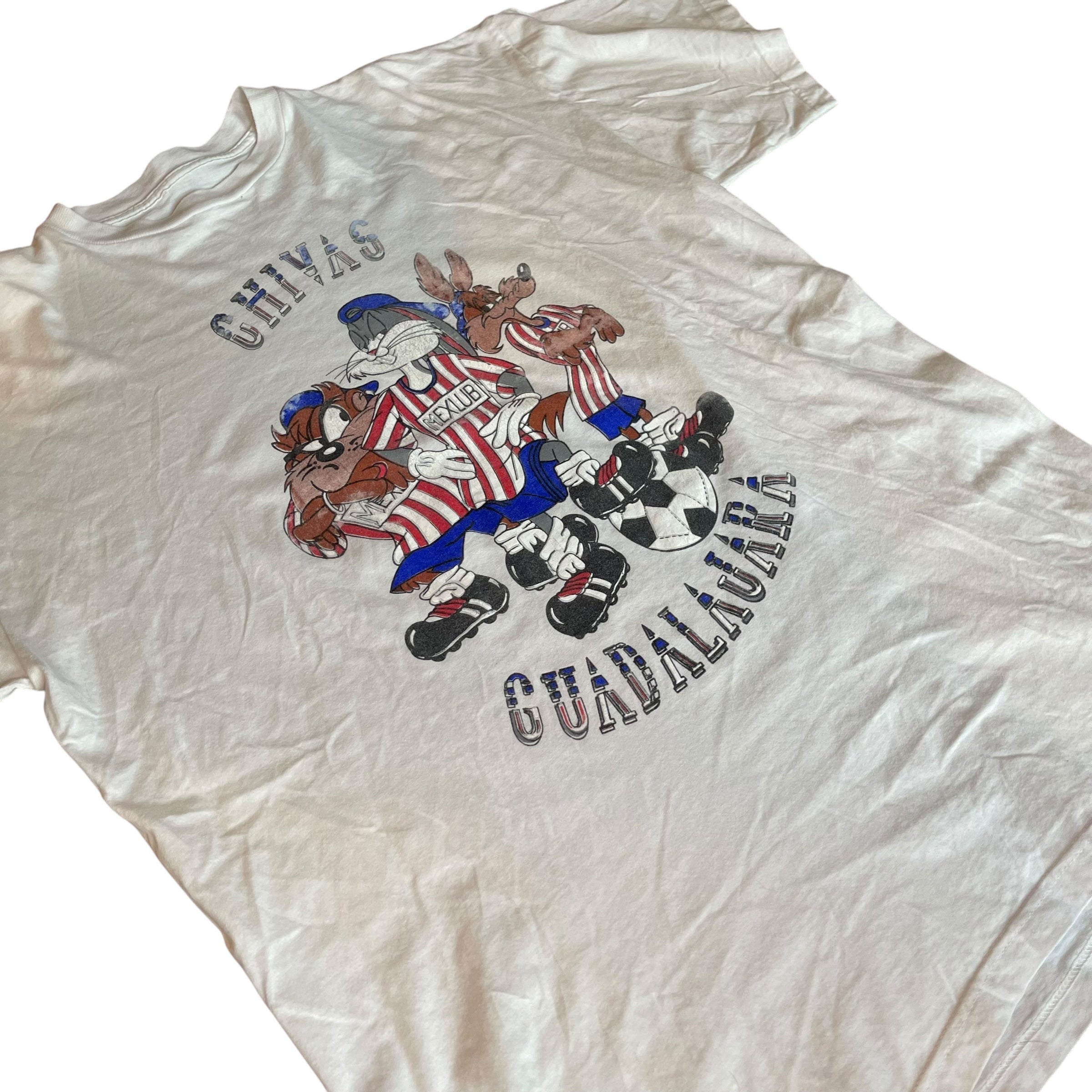 Vintage Chivas de Guadalajara Looney Tunes Caricature T-Shirt