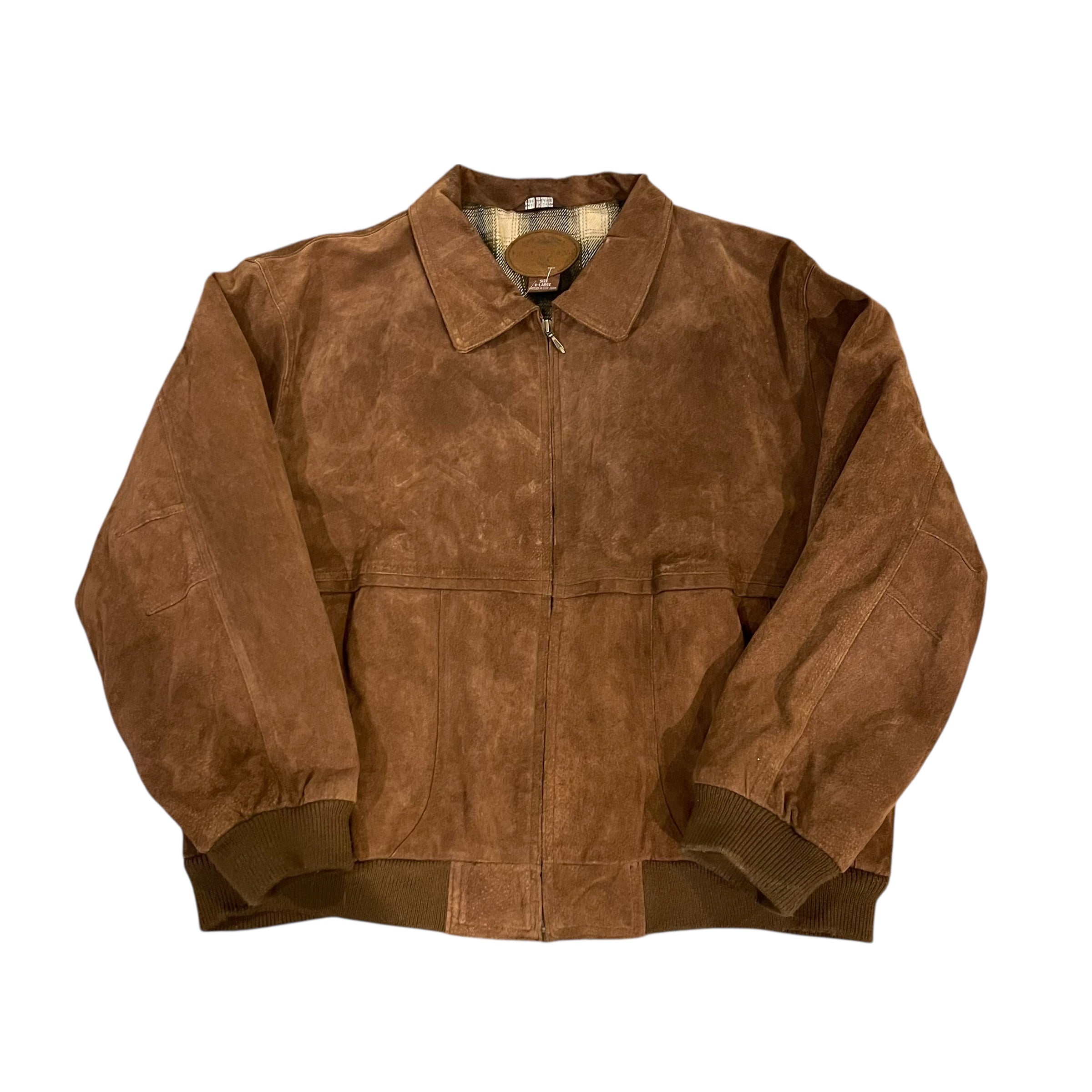 Vintage Field & Stream Brown Suede Leather Jacket
