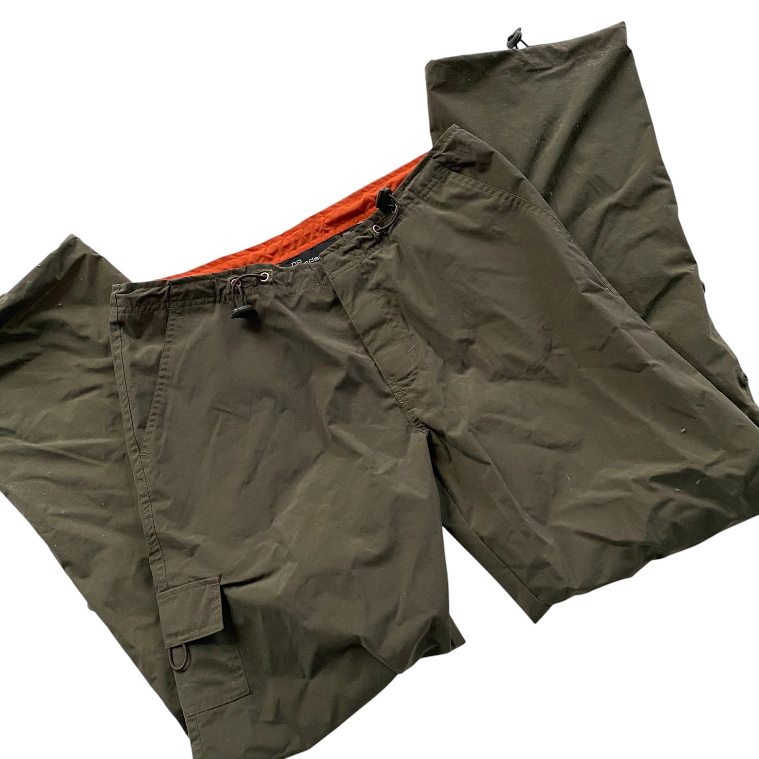 Y2k No Boundaries Olive Nylon Pants