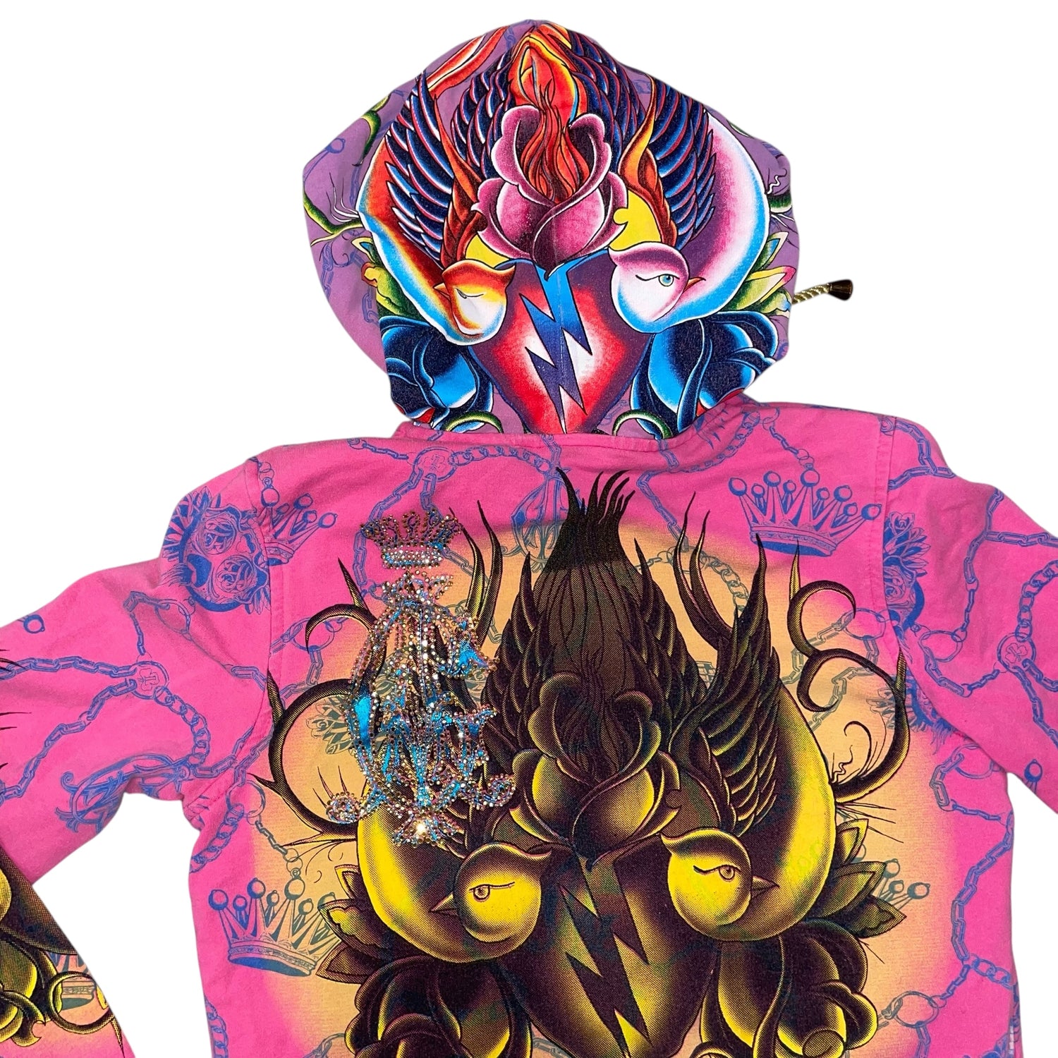 Vintage Christian Audigier Femme Zip-Up Hoodie