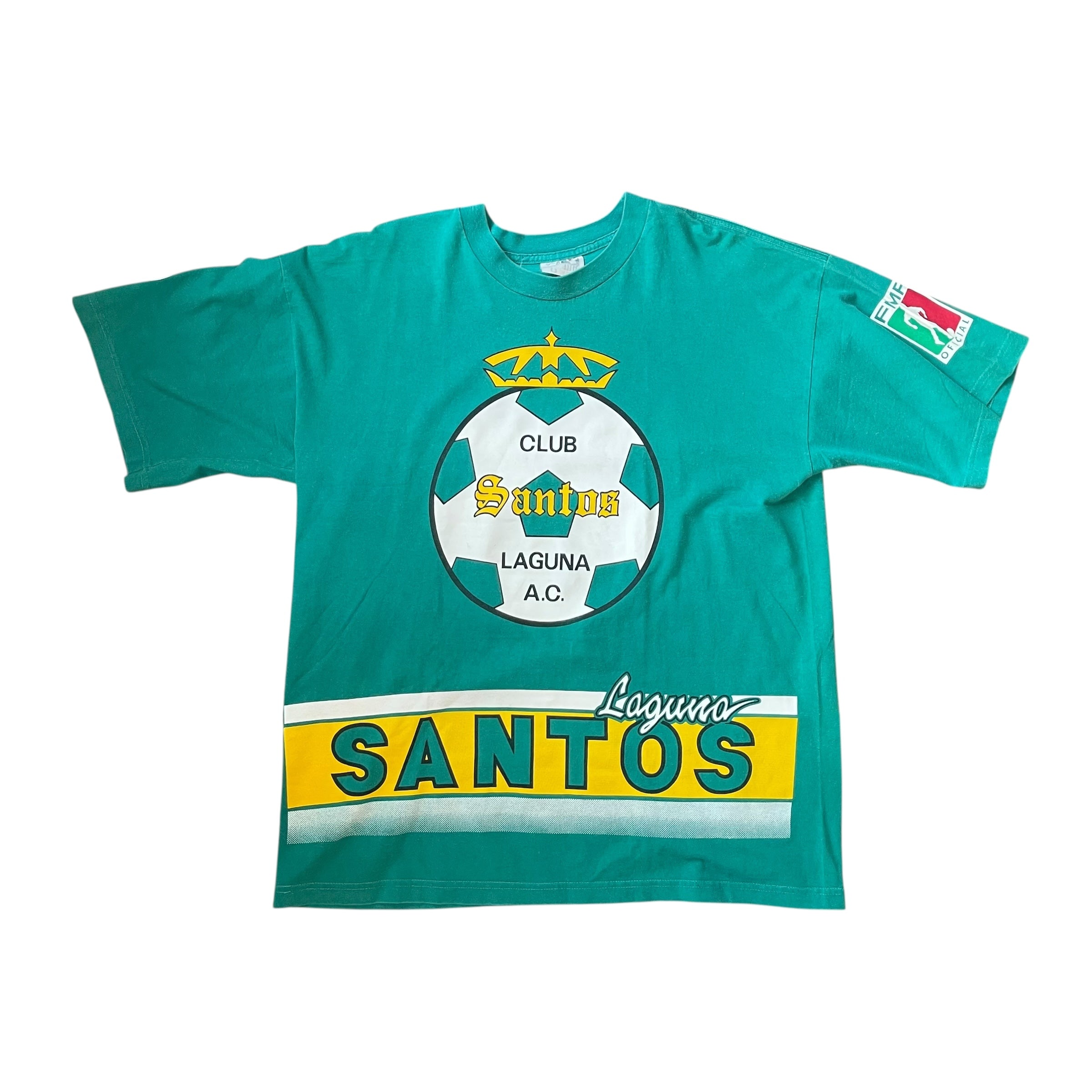 Vintage 90s Club Santos Laguna All-Over-Print T-Shirt