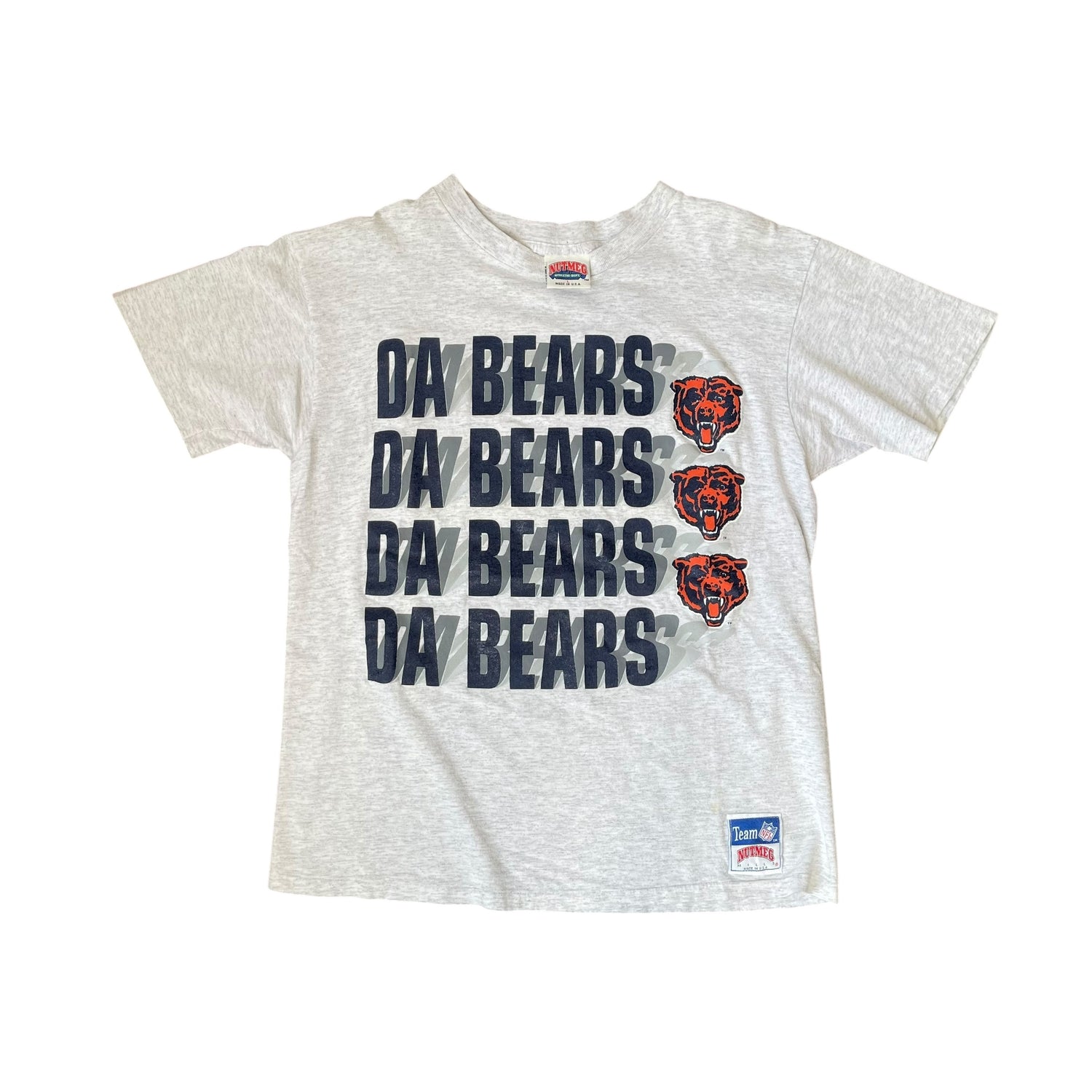 Vintage Chicago Bears Nutmeg Mills Gray Graphic T-Shirt
