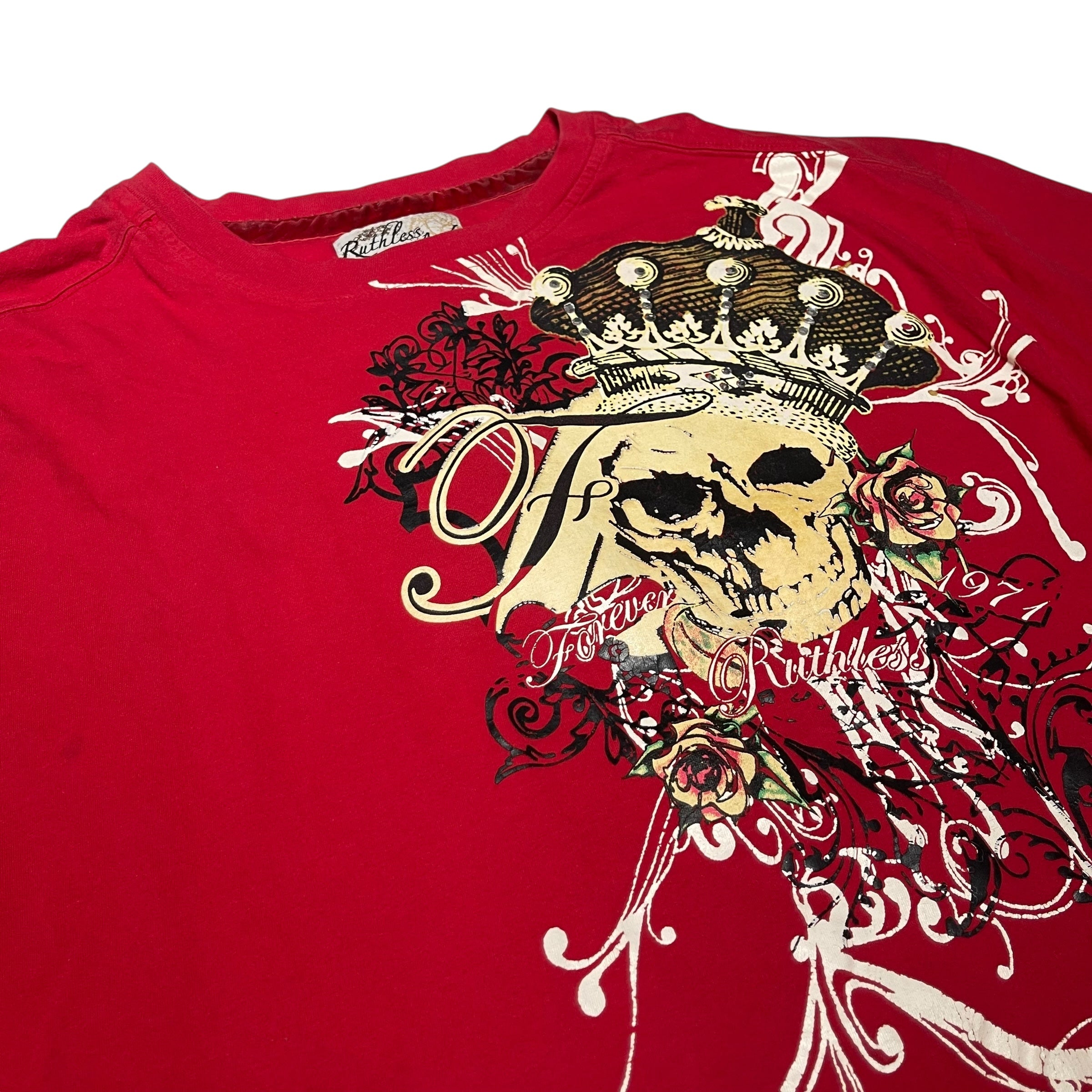 Y2K Ruthless Art AOP Skull T-Shirt