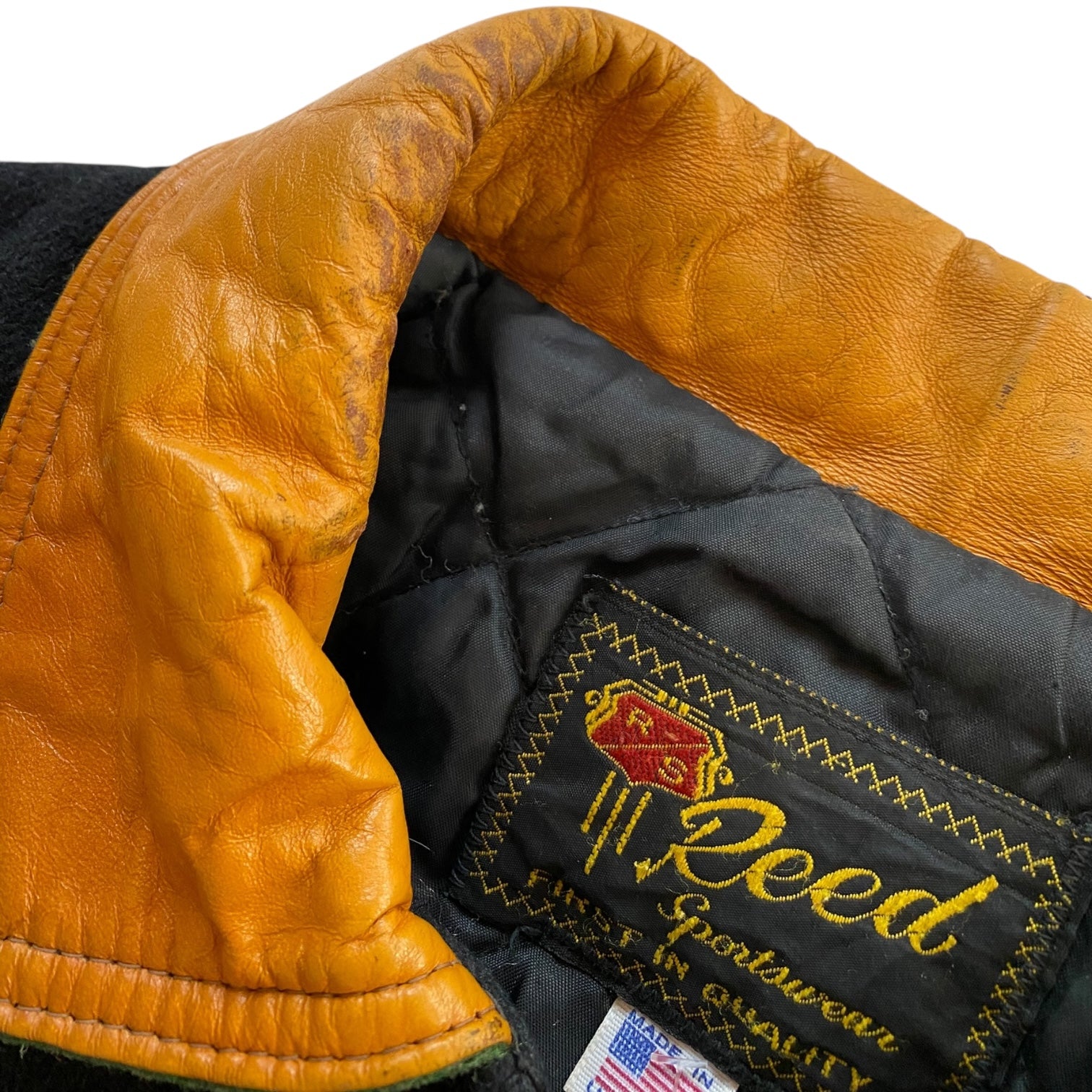 Vintage 90s Reed Sportswear Quilted Letterman Jacket