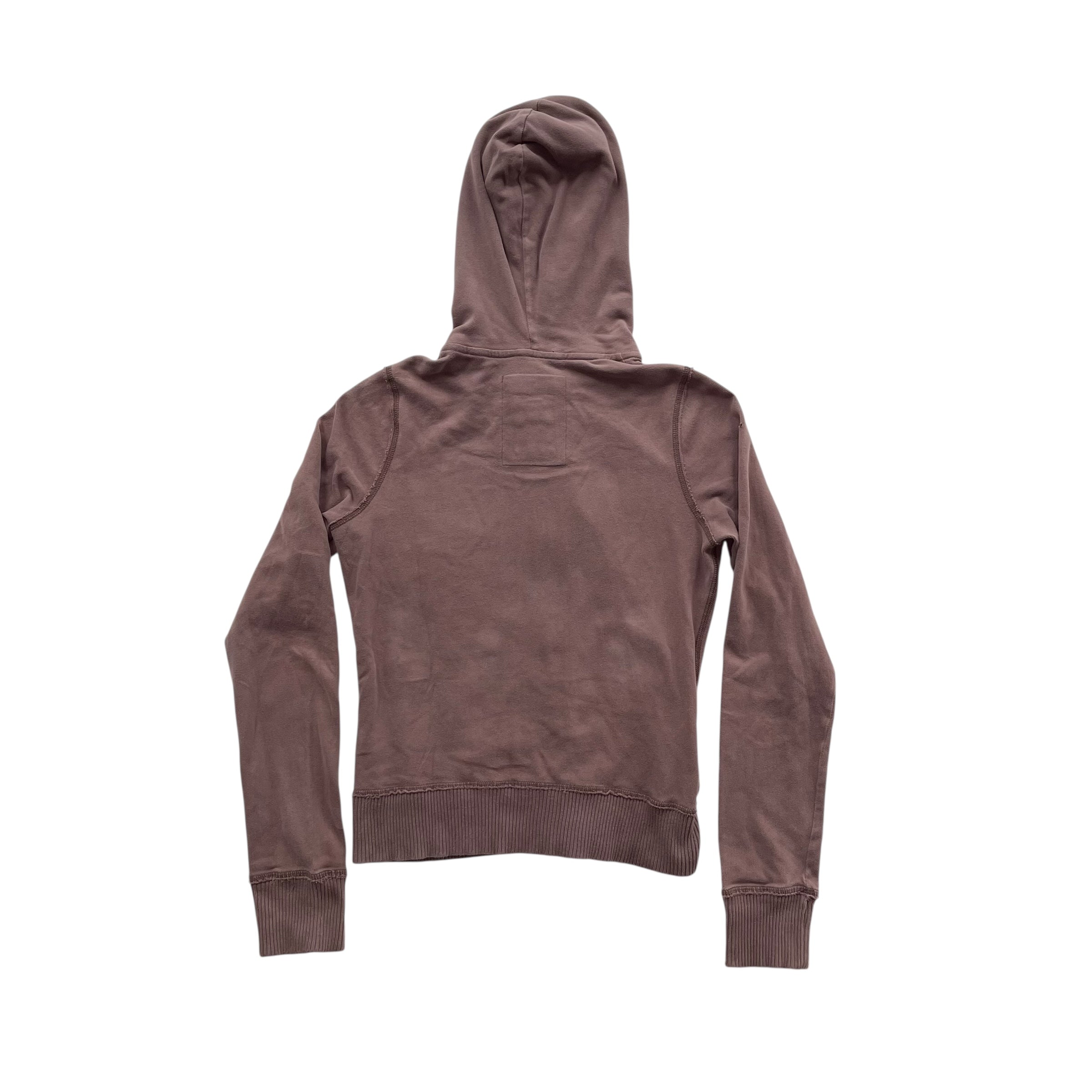 Vintage Y2K Abercrombie & Fitch Brown Zip-Up Sweatshirt