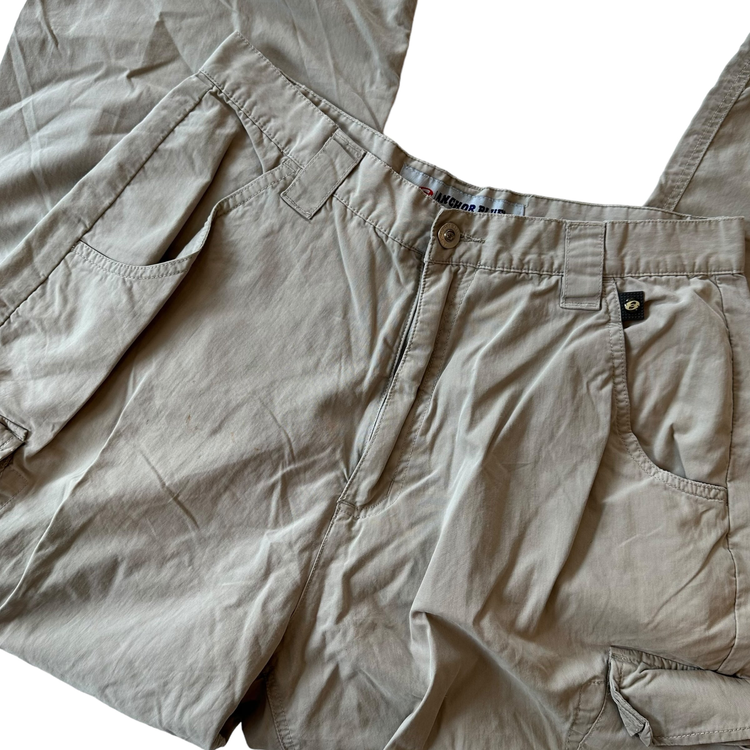 Vintage Anchor Blue Tan Convertible Cargo Pants