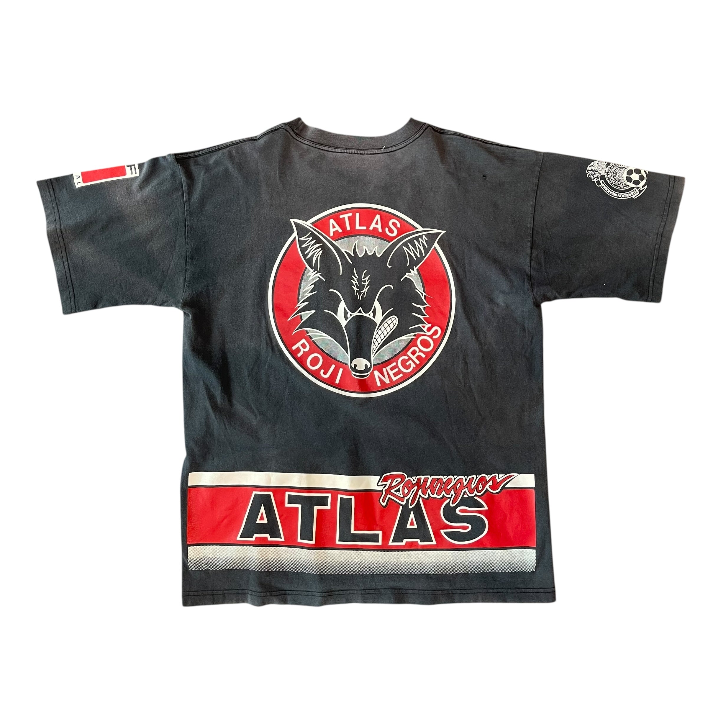 Vintage 90s Atlas FC Logo All-Over-Print T-Shirt