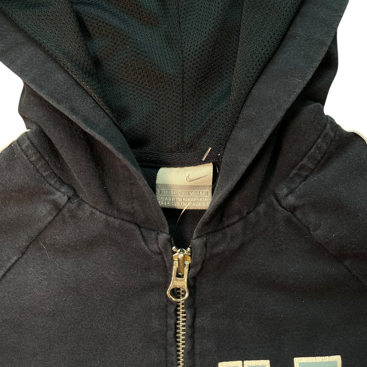 Y2K Nike Navy Striped Long-Sleeve Hoodie
