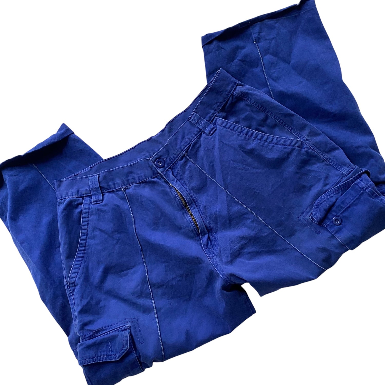 Vintage Indigo Baggy Cargo Pants