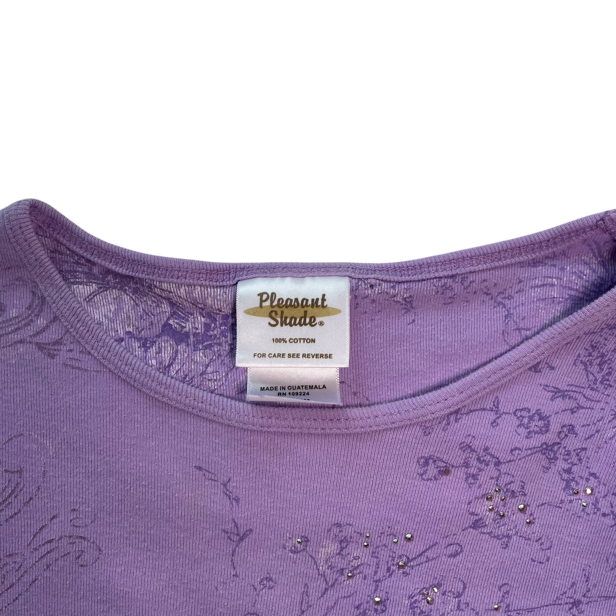 Y2K Pleasant Shade Floral Long Sleeve Femme Top