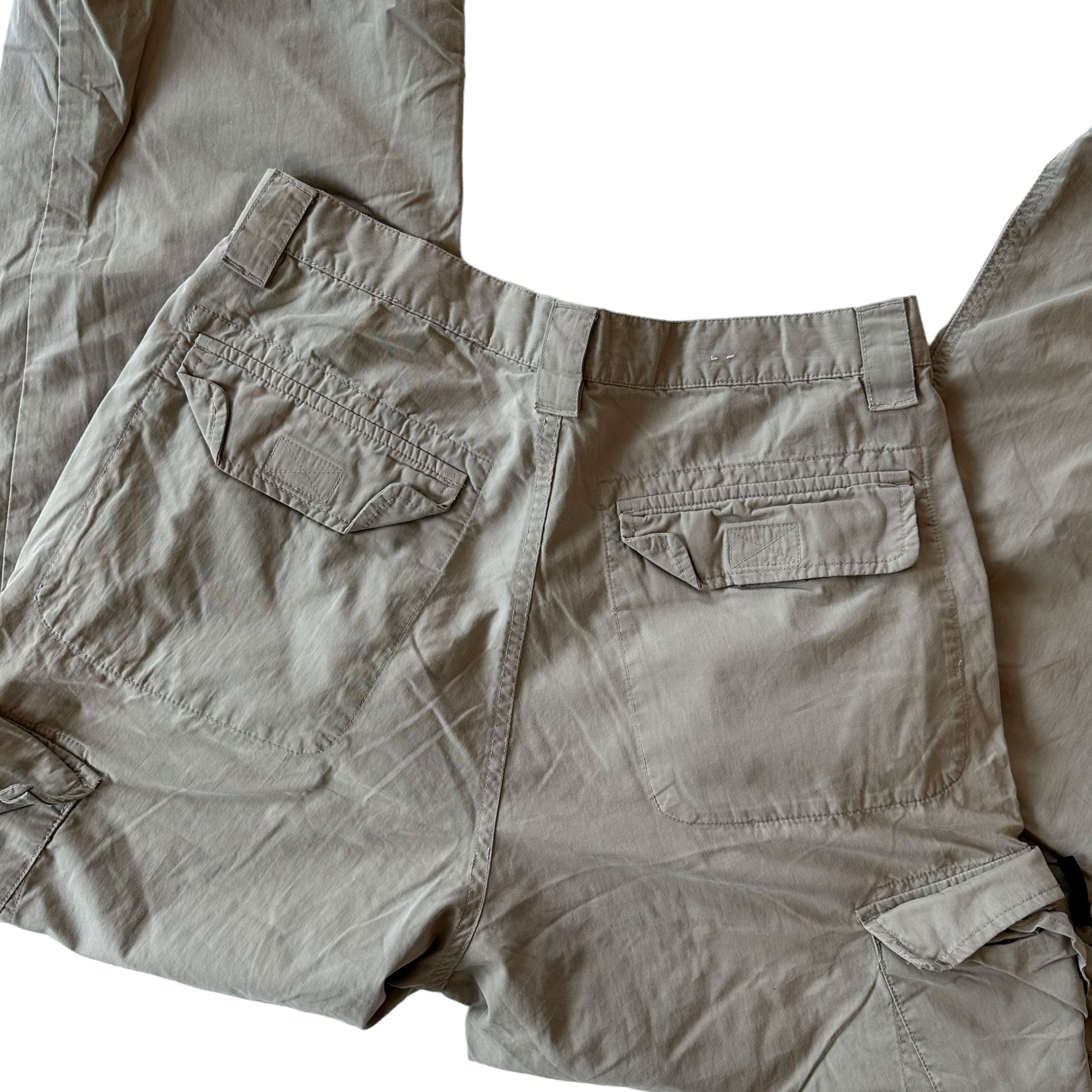 Vintage Anchor Blue Tan Convertible Cargo Pants