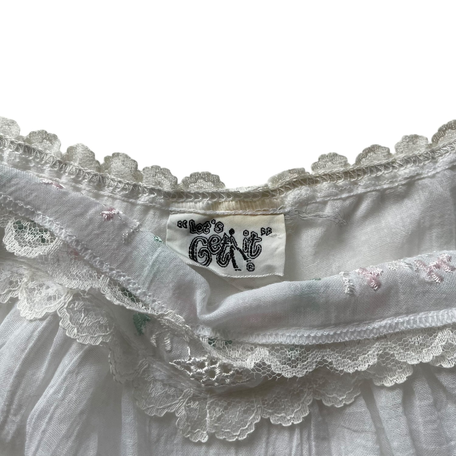 Vintage Linen Off Shoulder Blouse