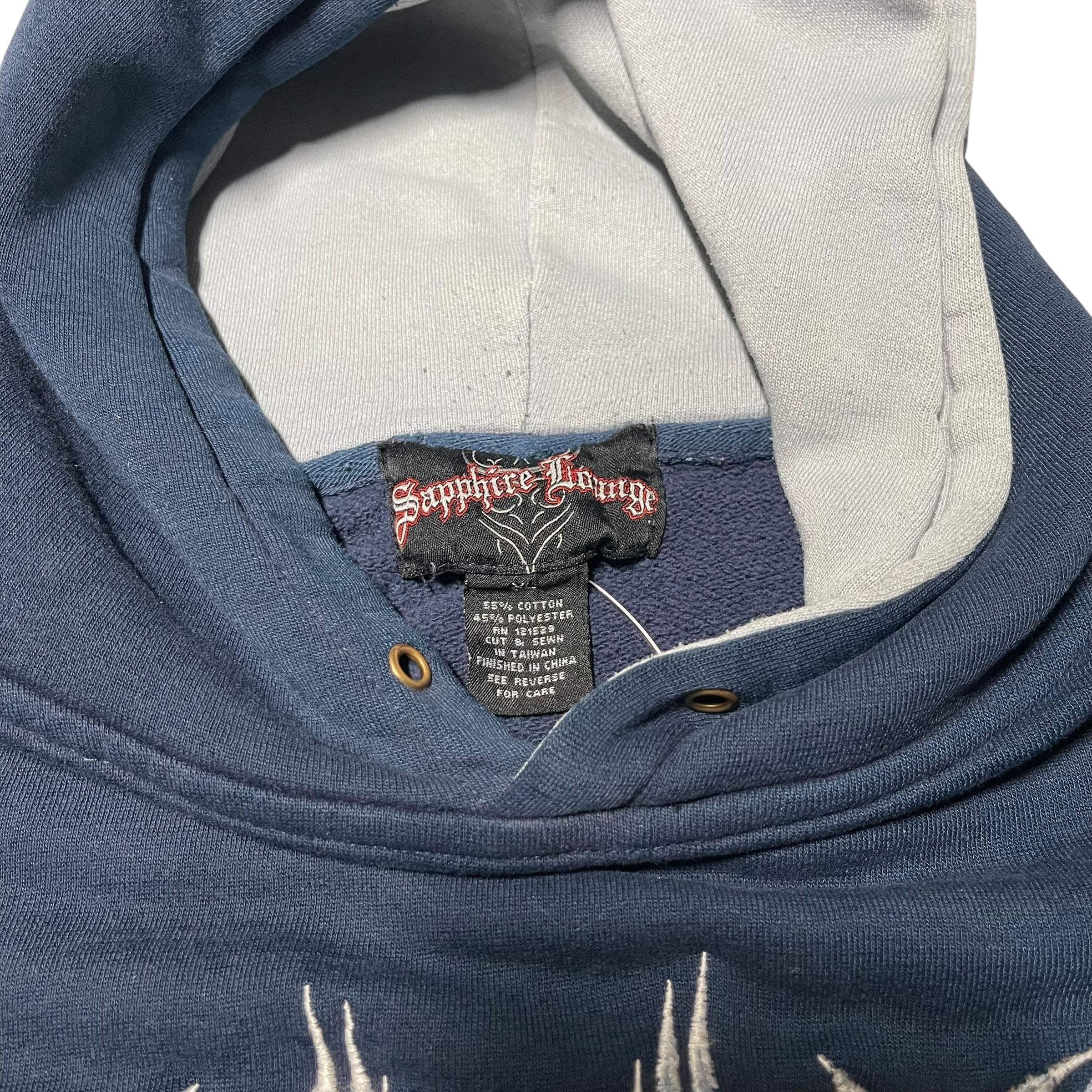 Vintage Y2K Sapphire Lounge Navy Hoodie
