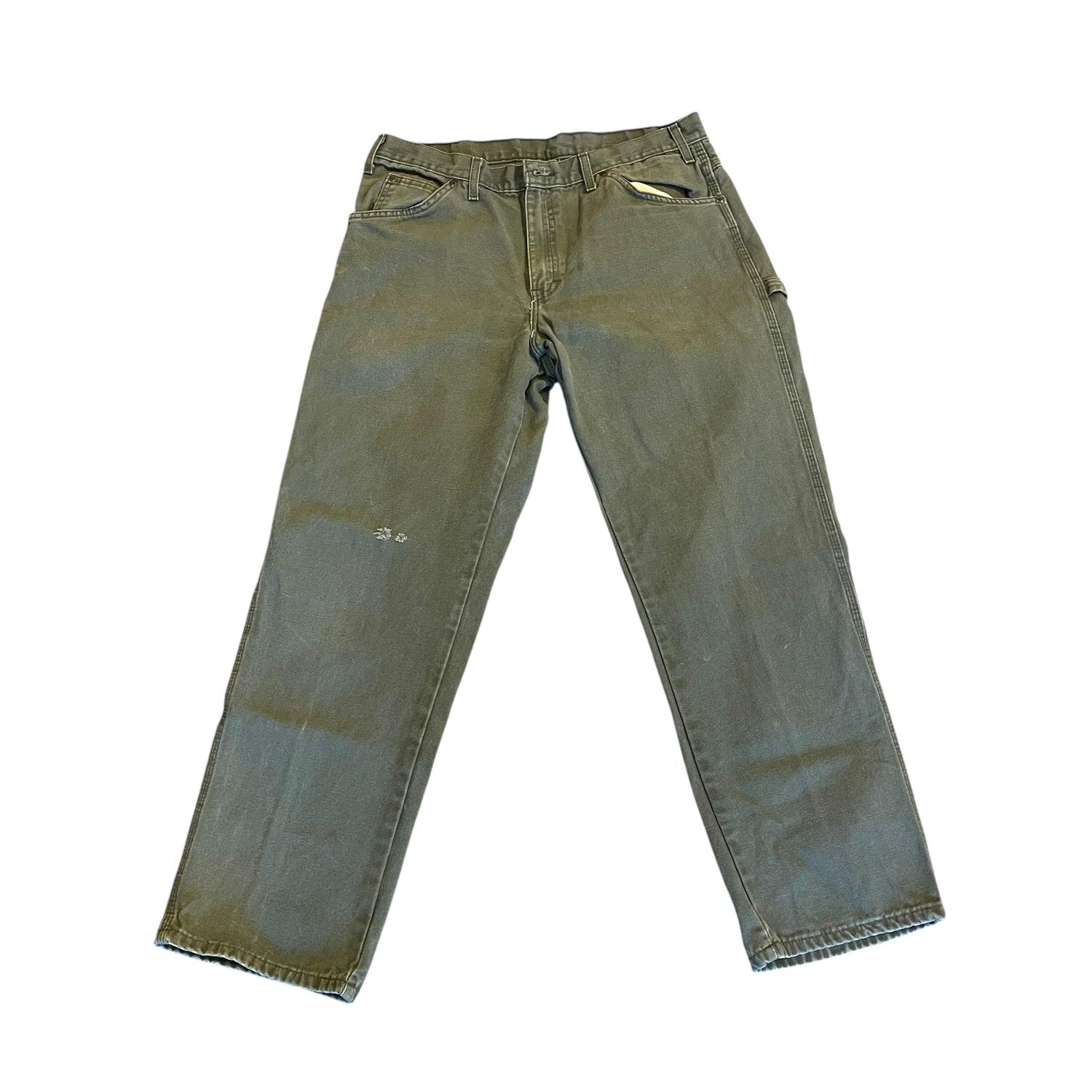 Vintage Distressed Dickies Dark Olive Carpenter Pants