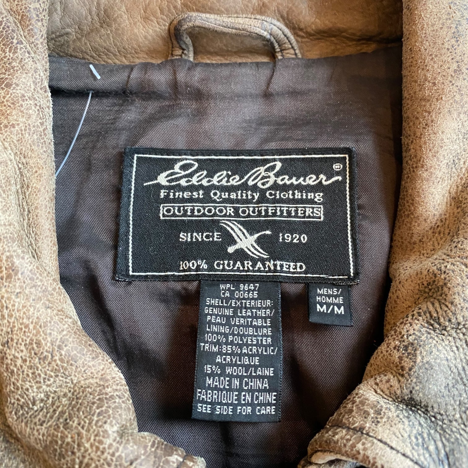 Vintage Eddie Bauer Worn Leather Jacket