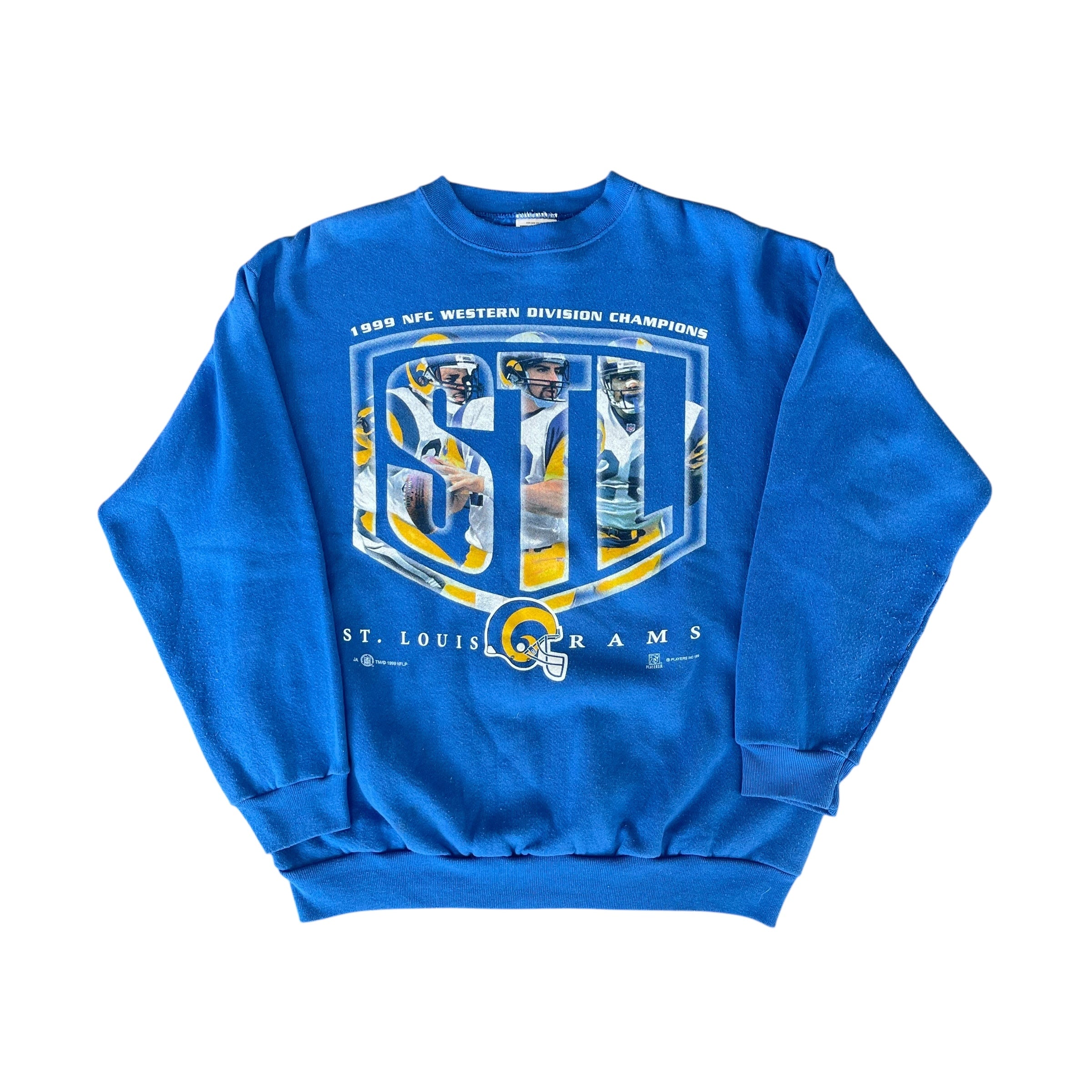 Vintage 1999 St. Louis Rams Western Division Champions Crewneck