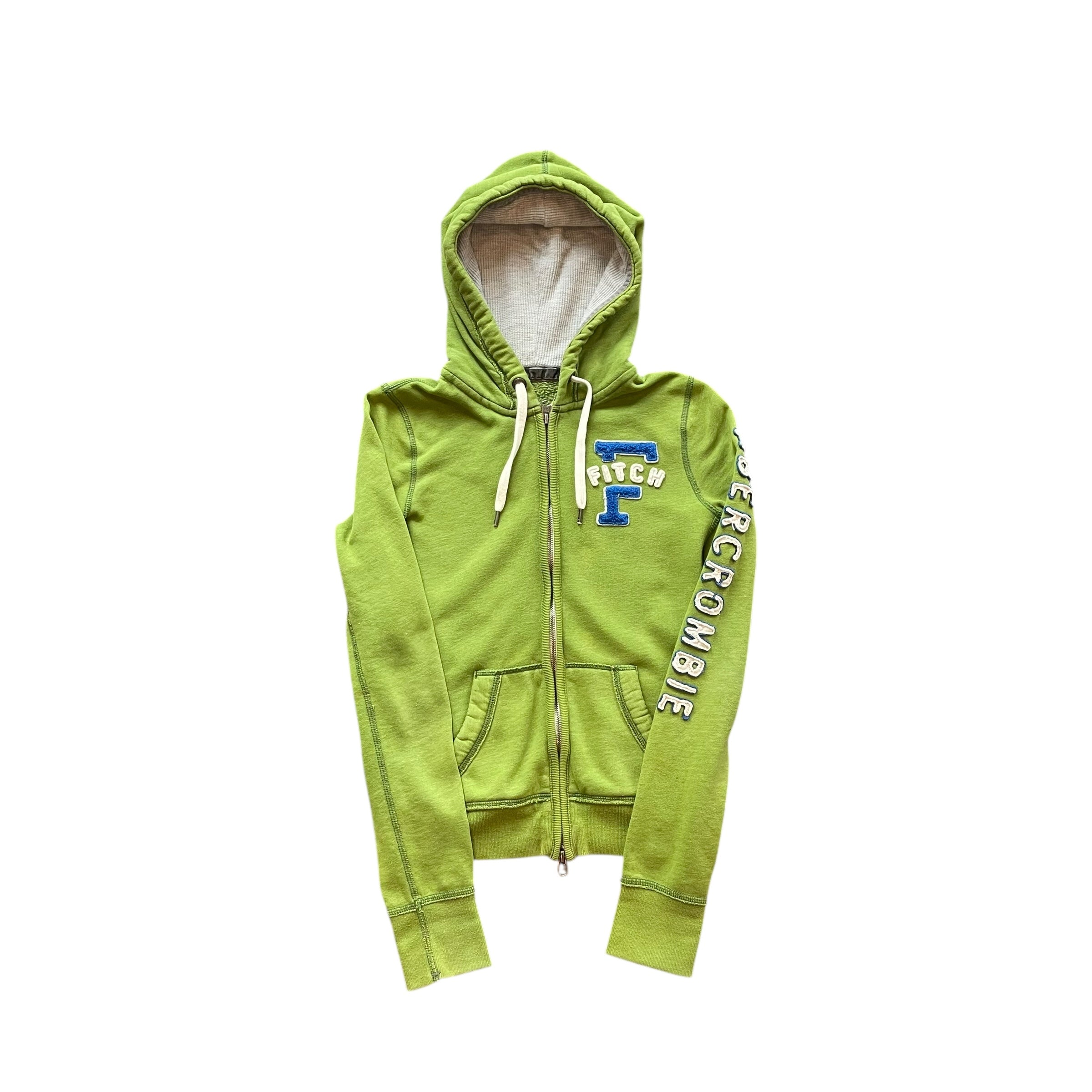 Y2K Abercrombie & Fitch Long-Sleeve Green Hoodie