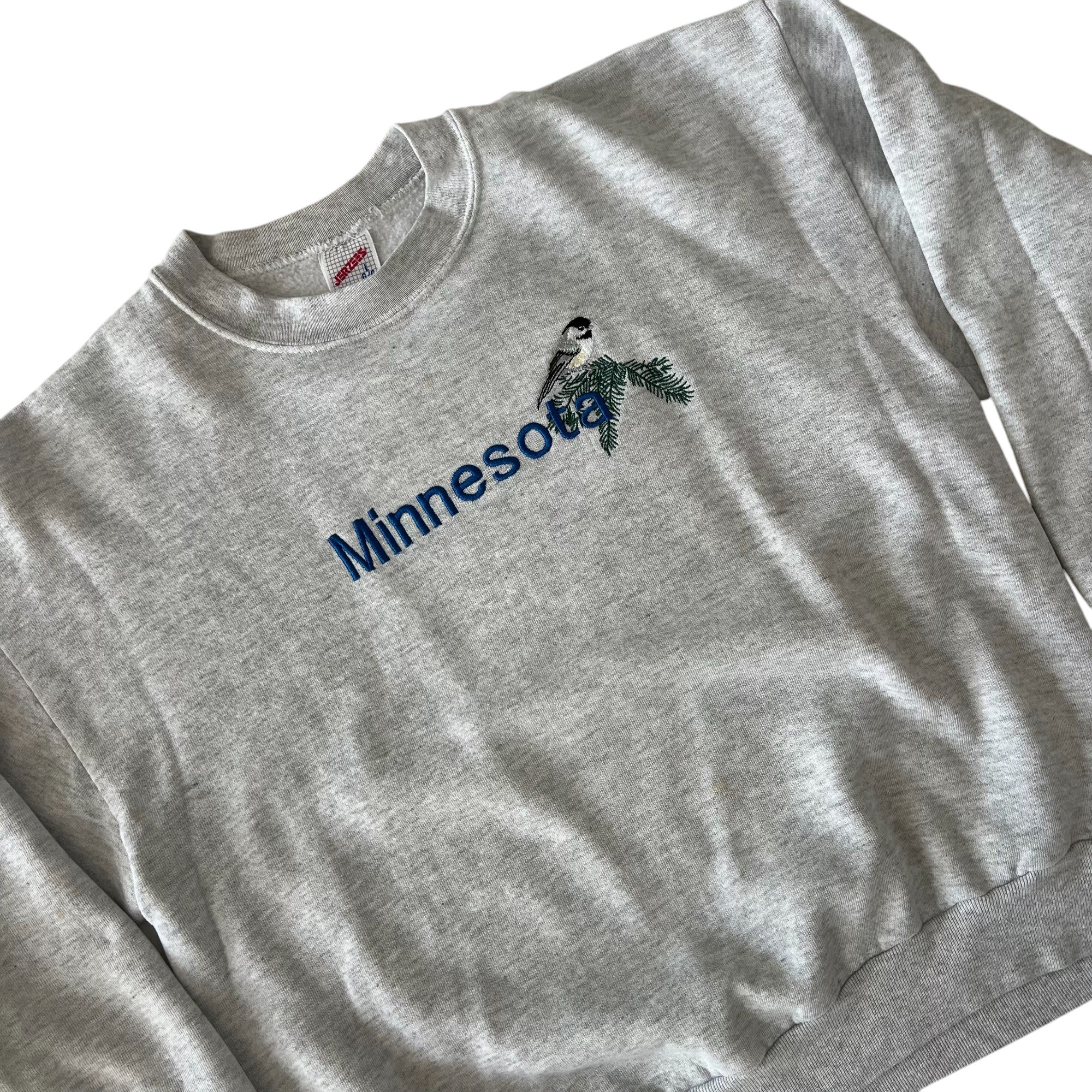 Vintage Minnesota Embroidered Bird Crewneck