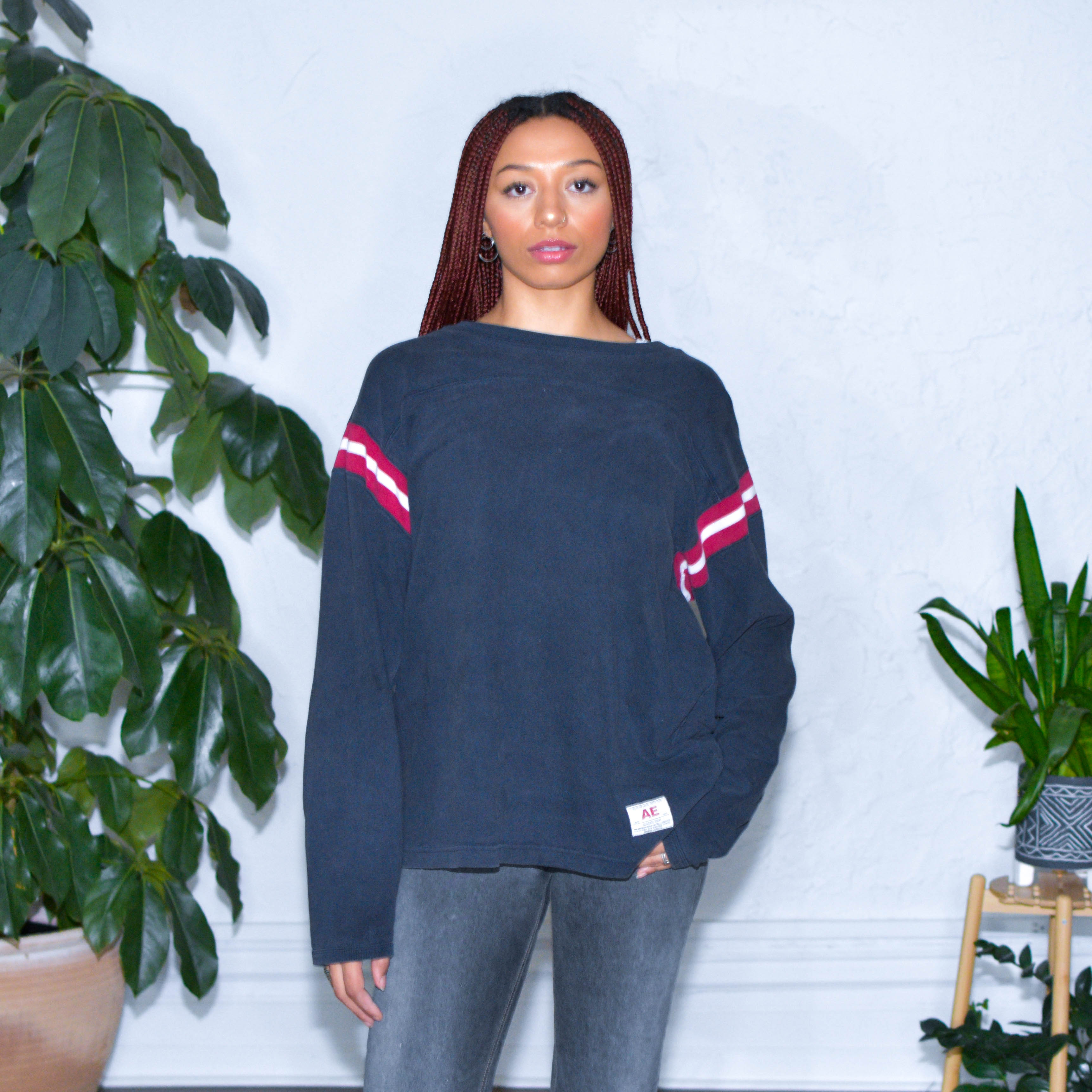 Vintage American Eagle Long Sleeve Striped T-Shirt